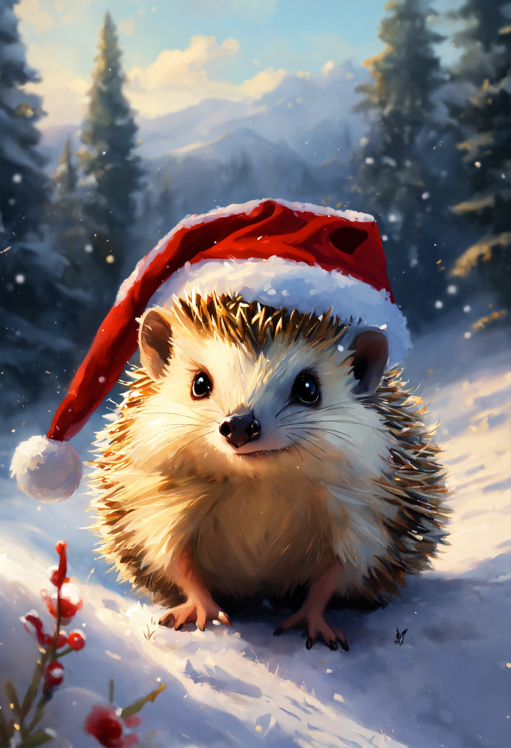 Lexica - A beautiful painting of a singular little cute and charming ...