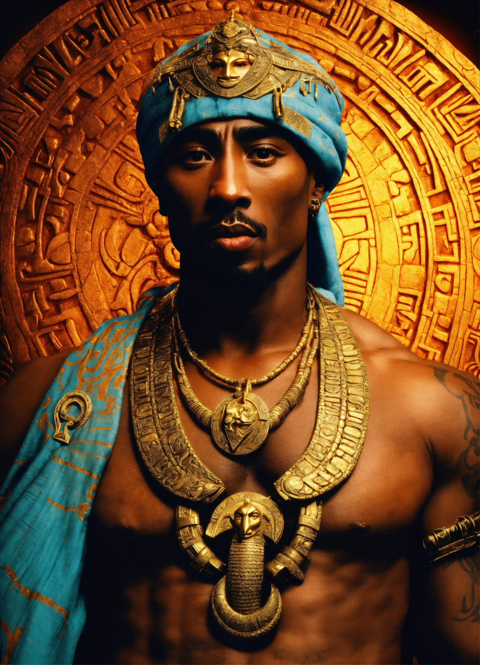 Lexica - Tupac Shakur as a Powerful Ancient Inca King. 8k unreal render ...