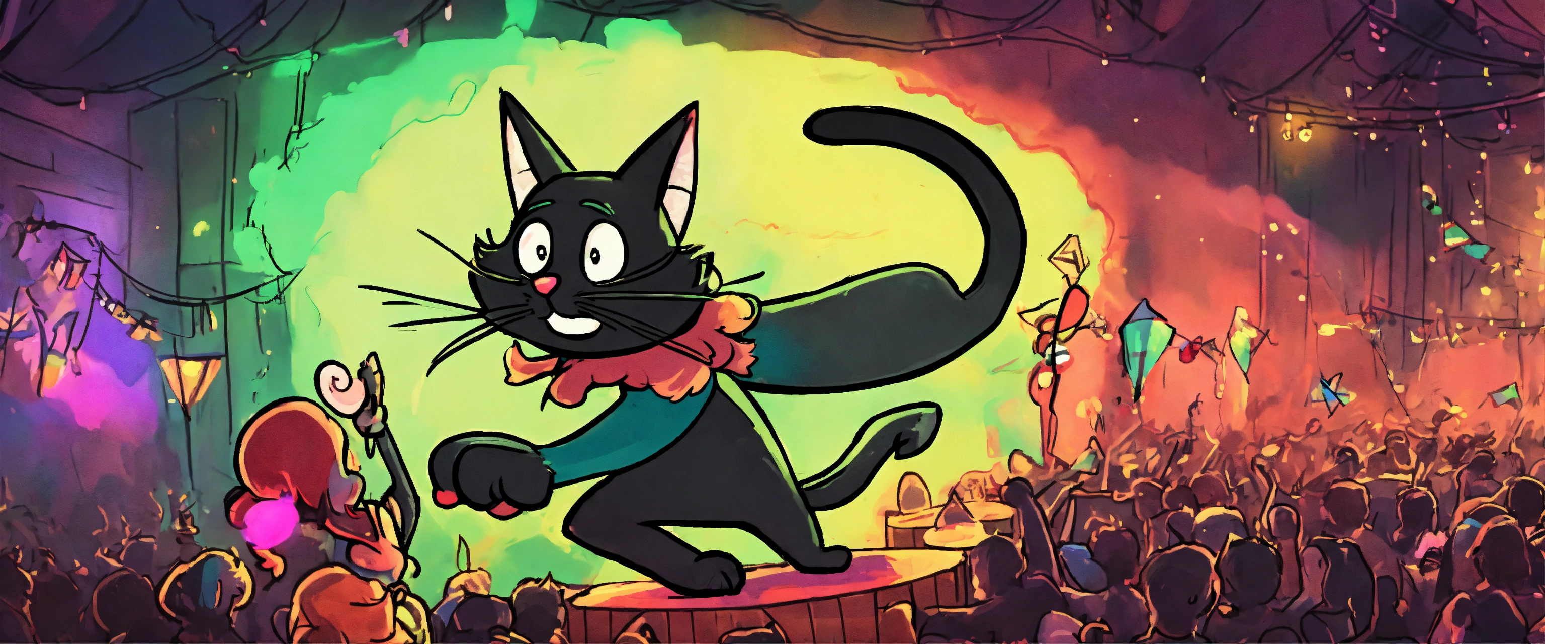 Lexica - The naughty and devilishly imp-like black 2D hand-drawn ...