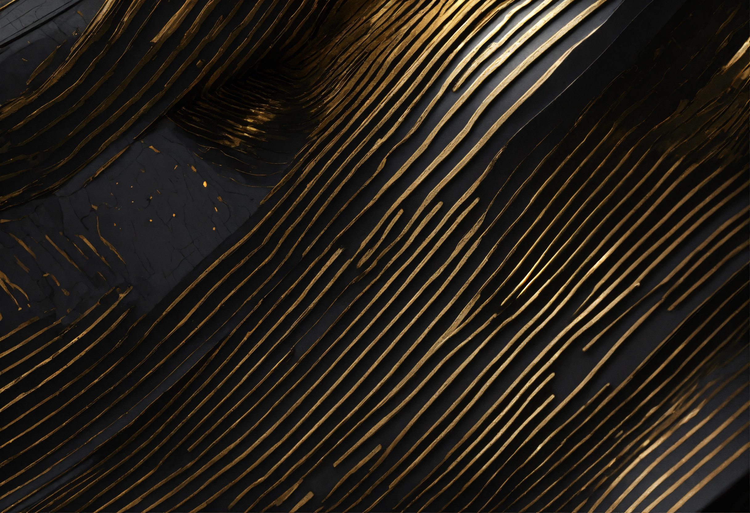 Lexica - Modern Texture , 8k, black, one super slim gold line