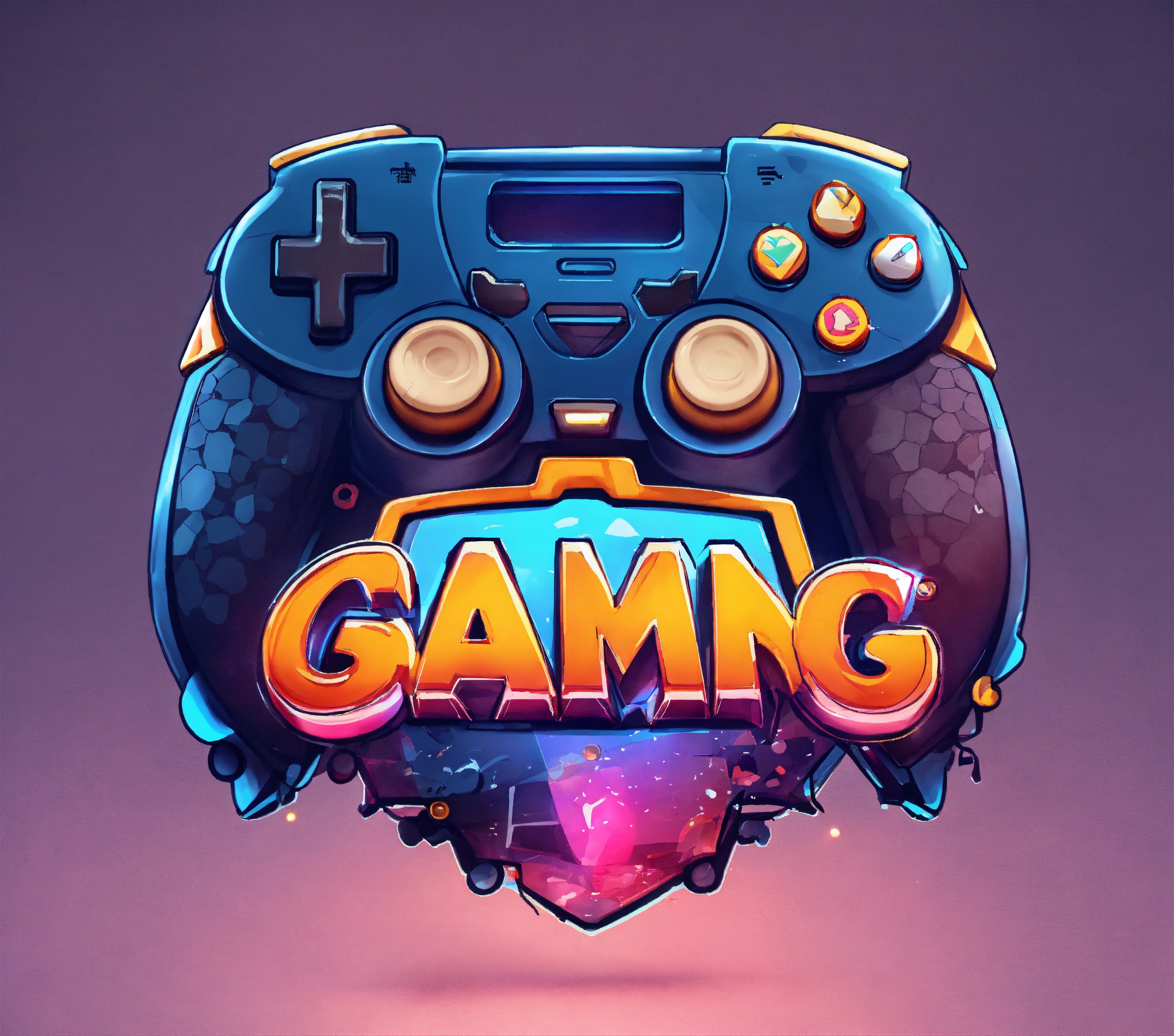Lexica - Cartoon 3D gaming remote control, logo, for t-shirt