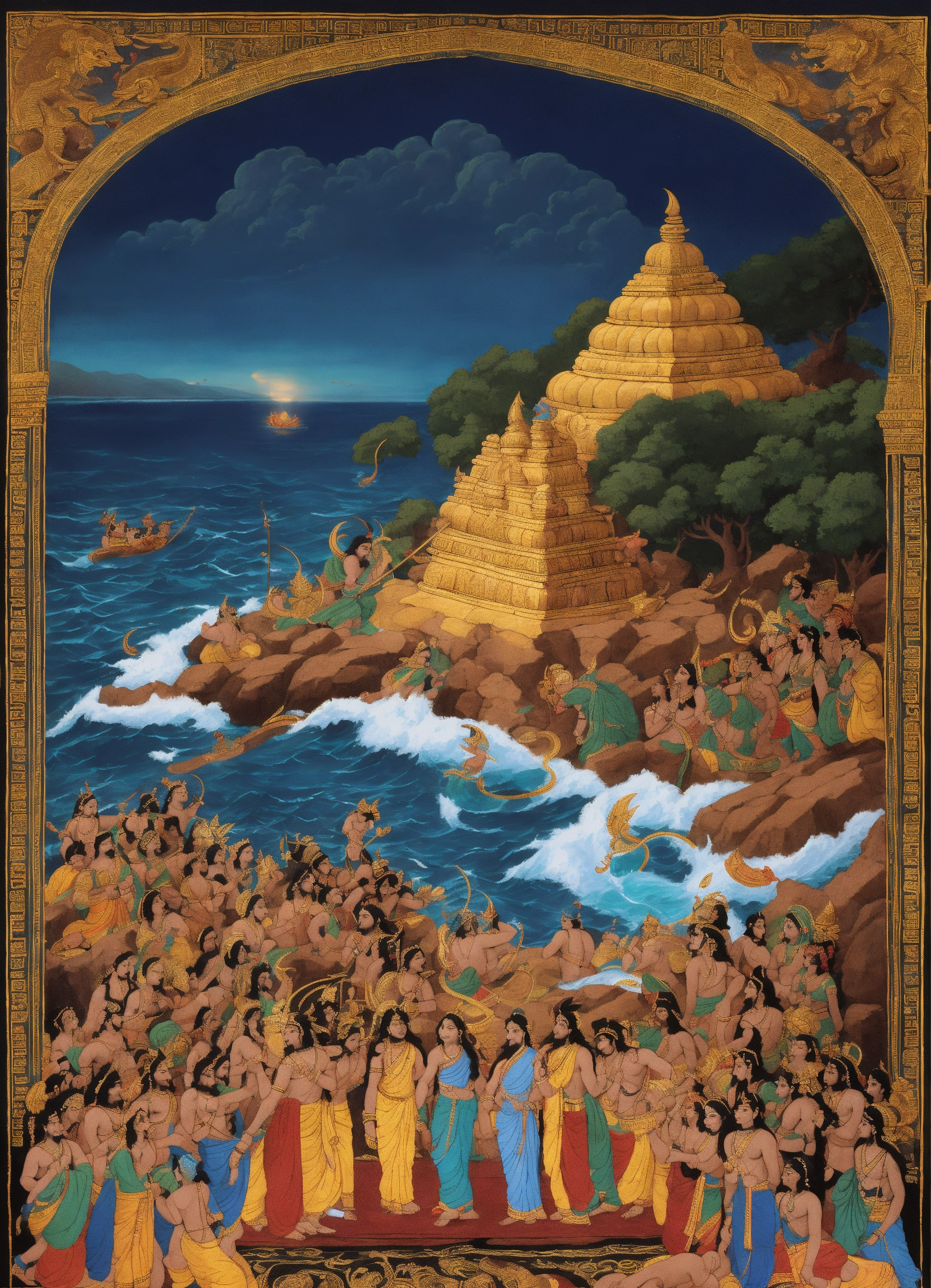 Lexica - Create an illustration of a mesmerizing Indian mythological ...