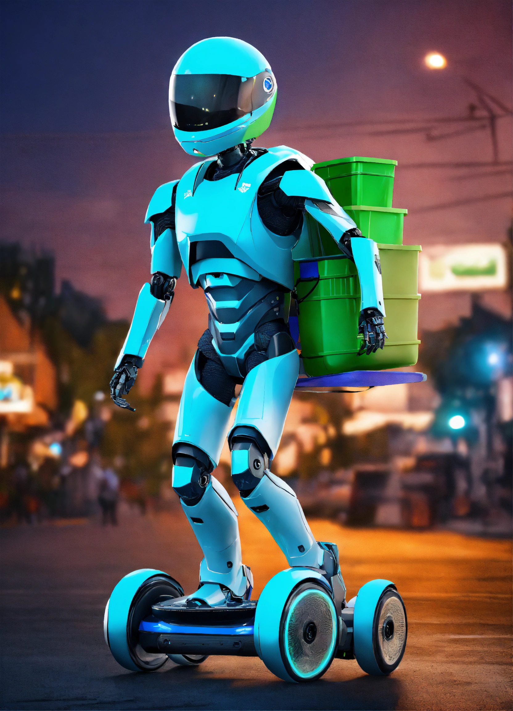 Lexica - A passionate male robot riding on hoverboard, realistic man ...