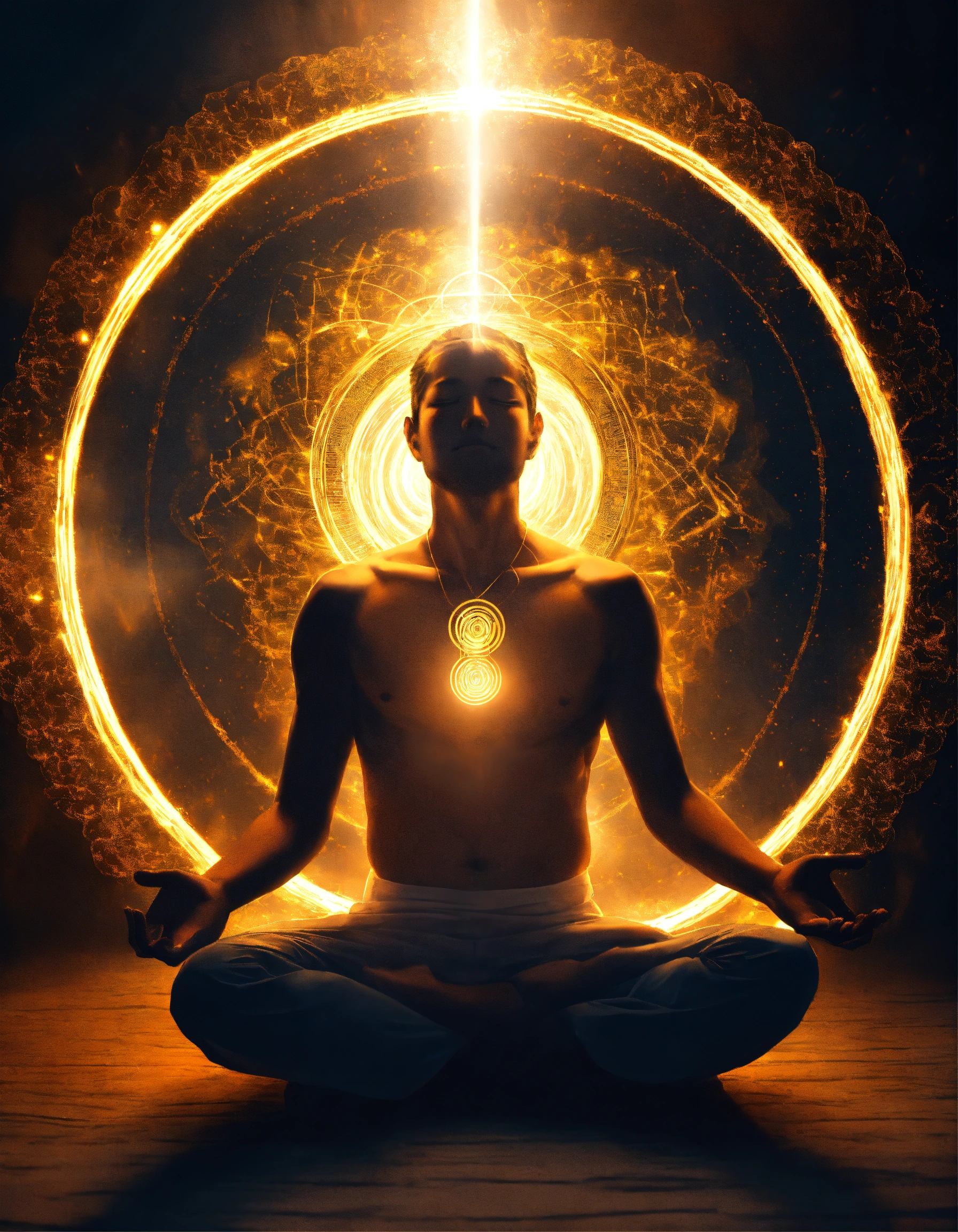 Lexica - A being of light in a meditation position. Above his head ...
