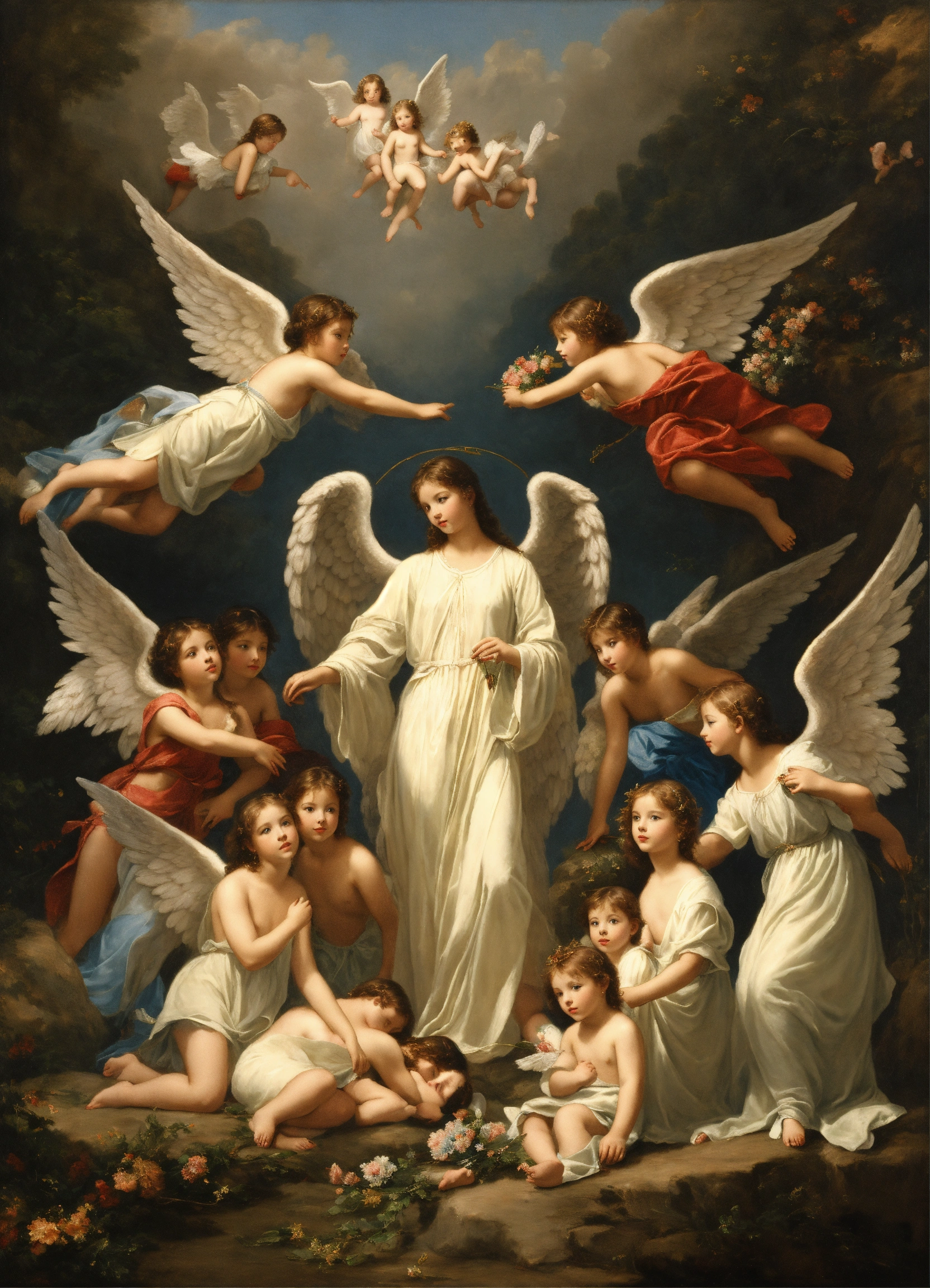 Lexica - Group with a lot of angels