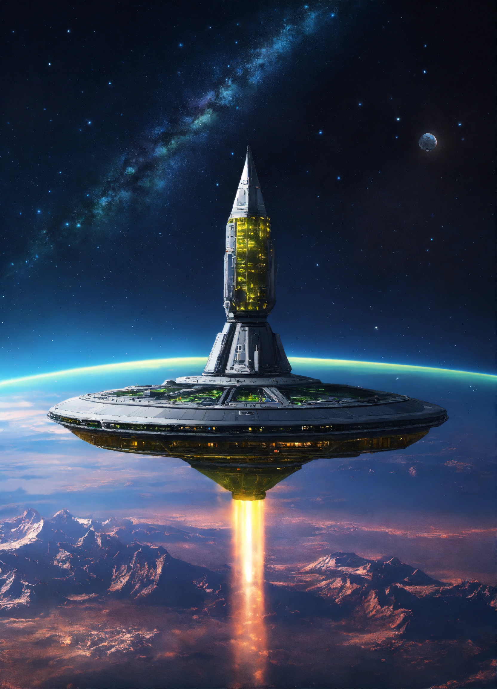 Lexica - Alien spaceship in space