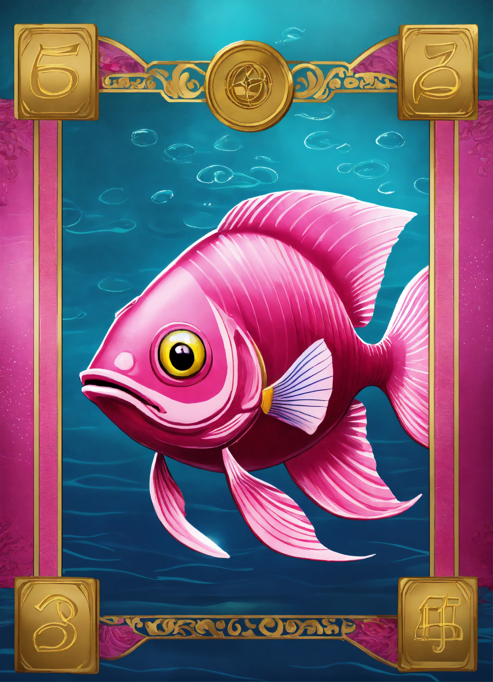 Lexica - A pink fish, based on the card 