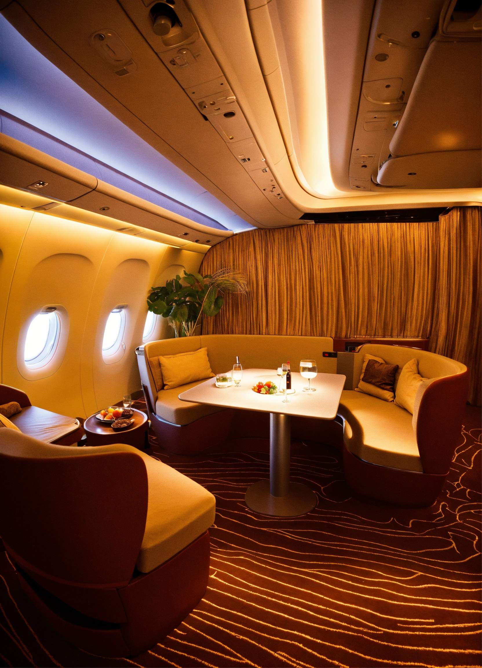 Lexica - Zen garden airplane lounge interior airbus a380 aircraft first ...