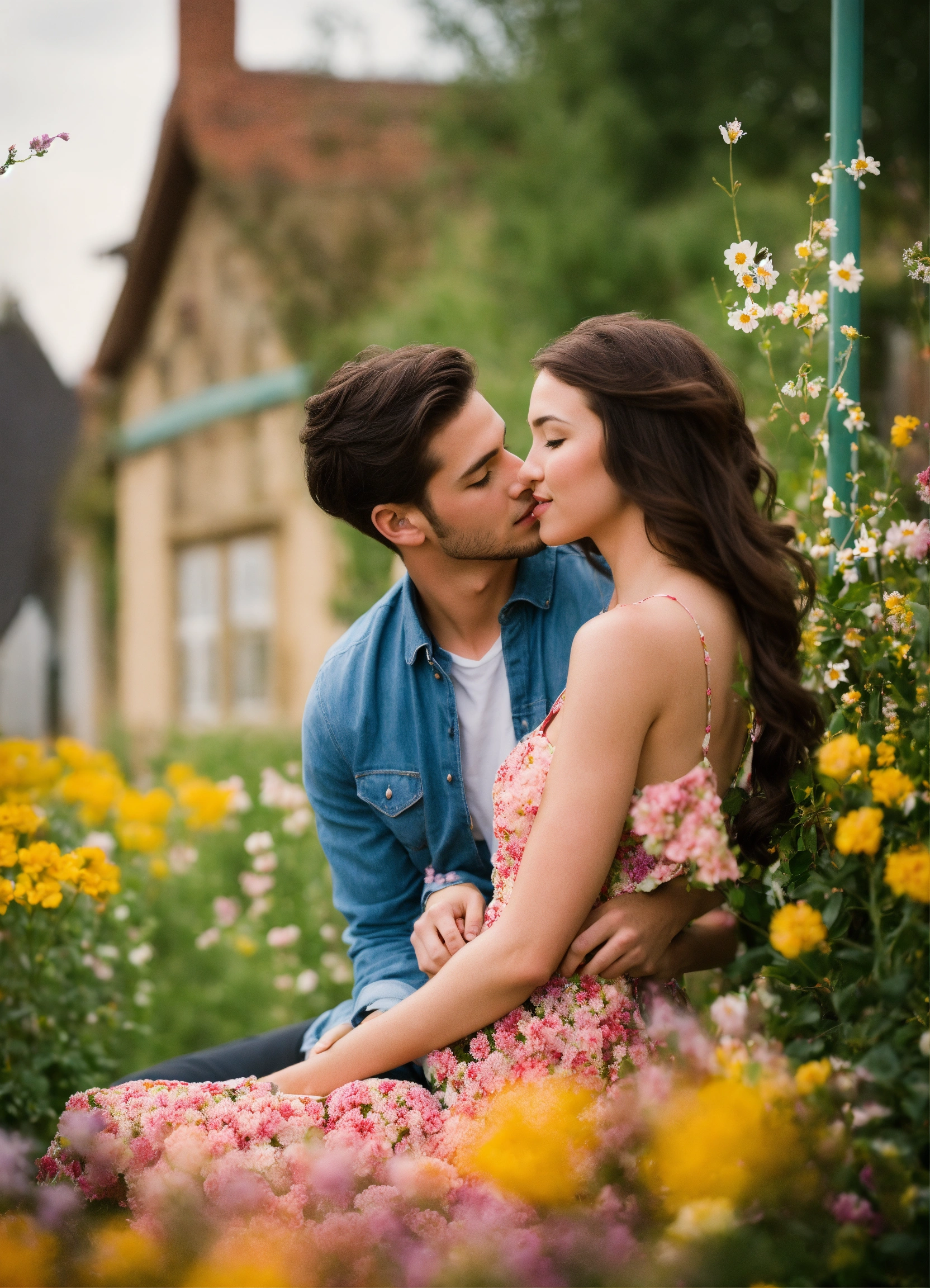 Lexica - A photo quality image for a small town spring romance with a ...