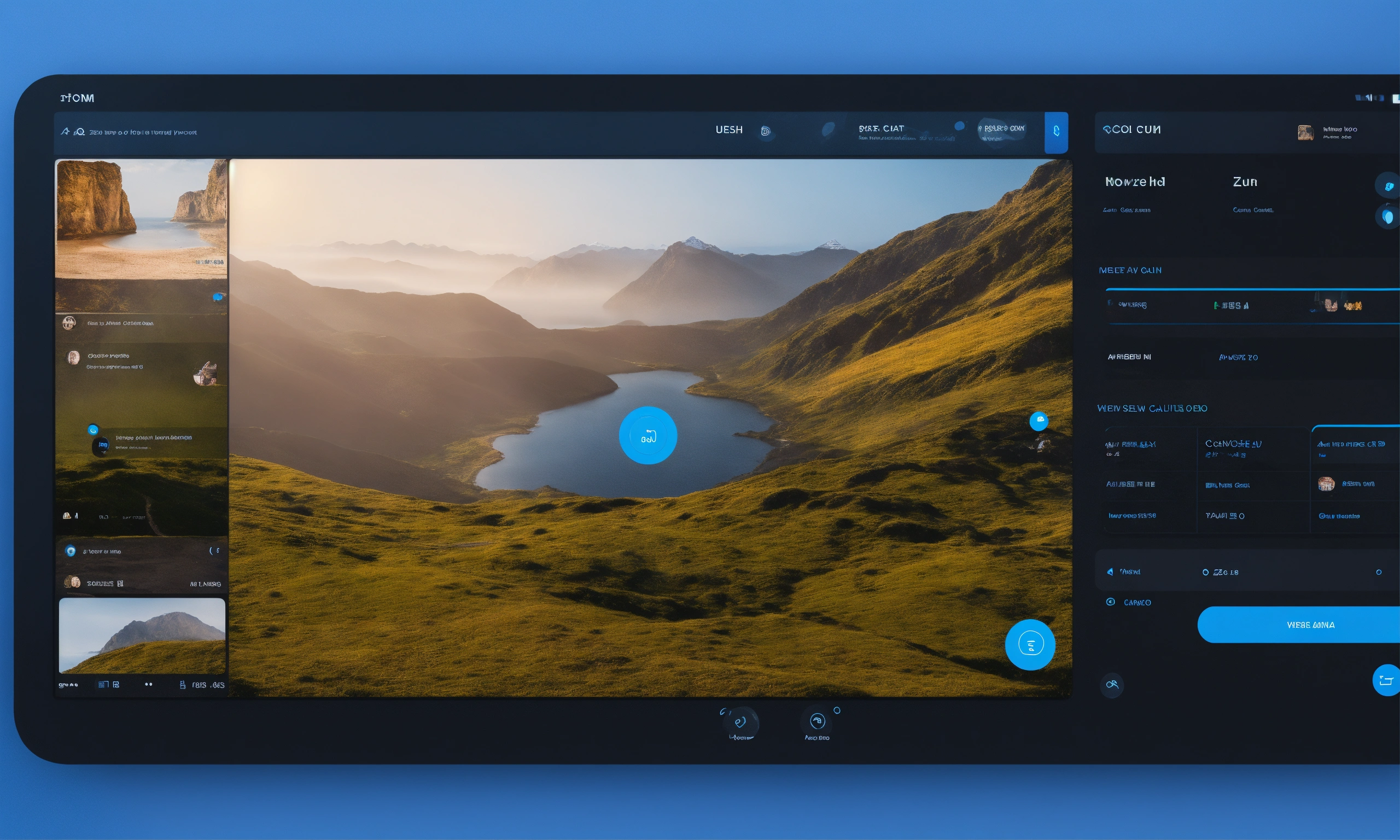 Lexica - Zoom call, ux/ui, blue, black
