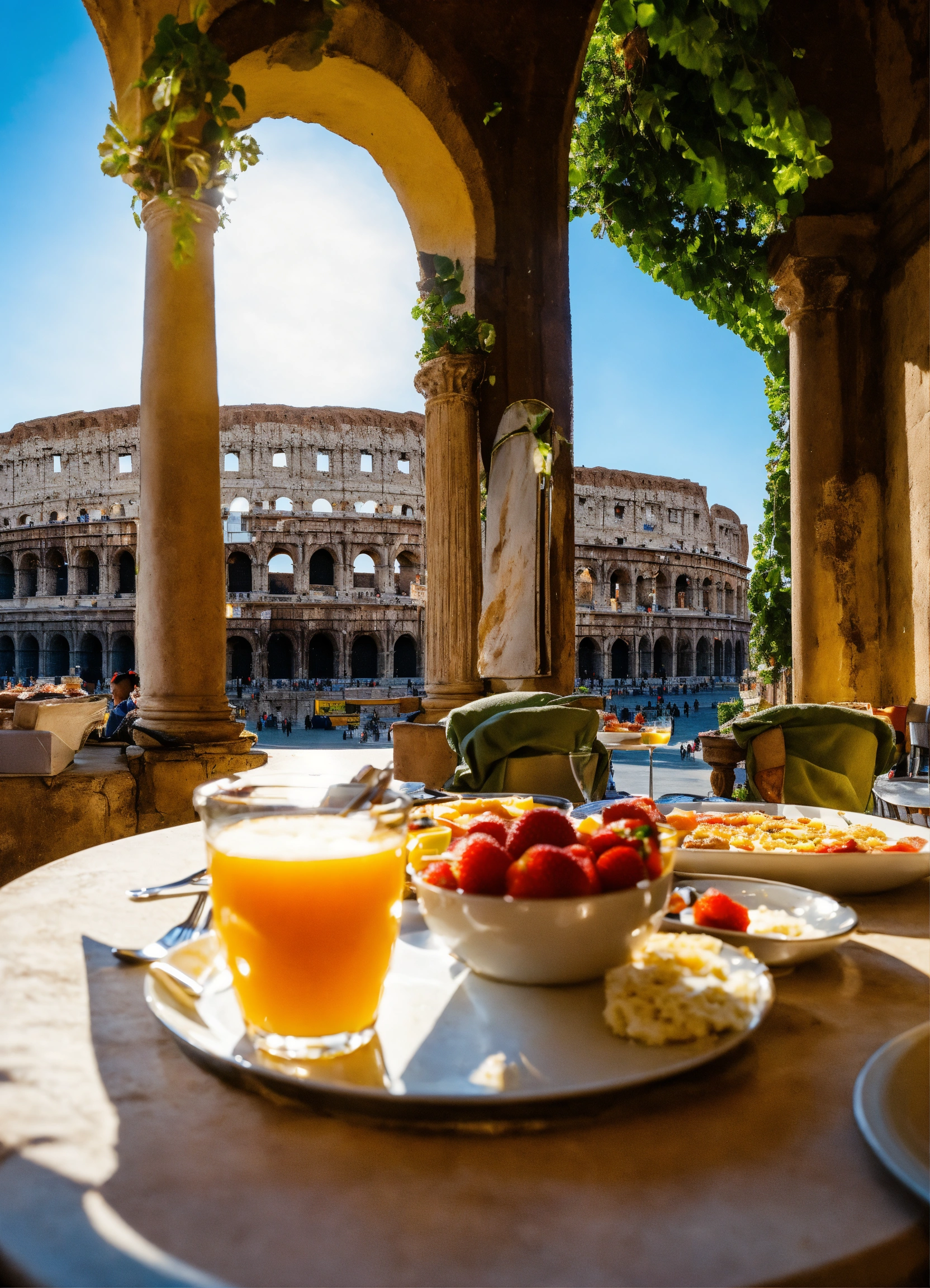 Lexica - Breakfast in front of the coliseum