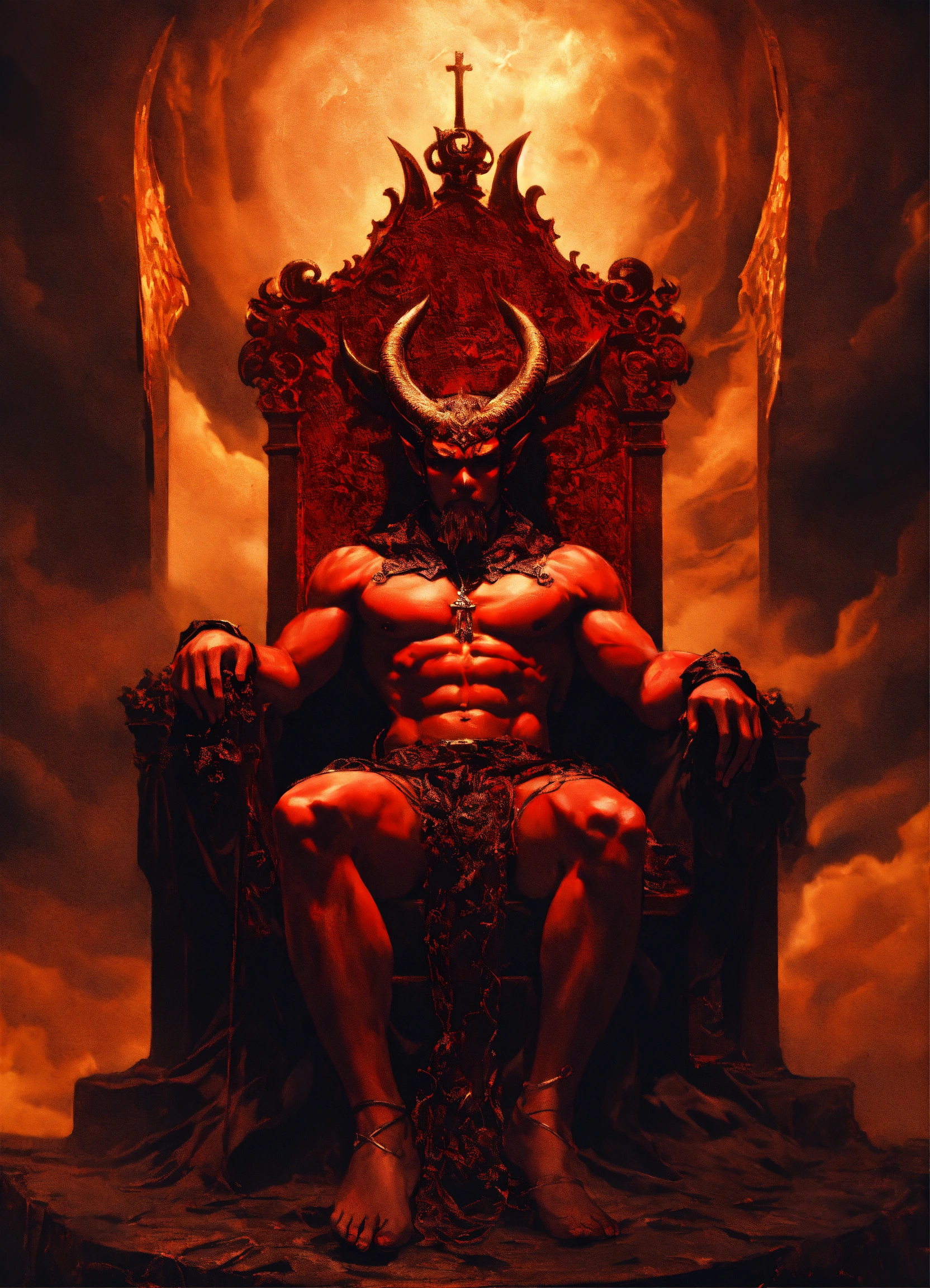 Lexica - Demon sitting on the throne in heaven