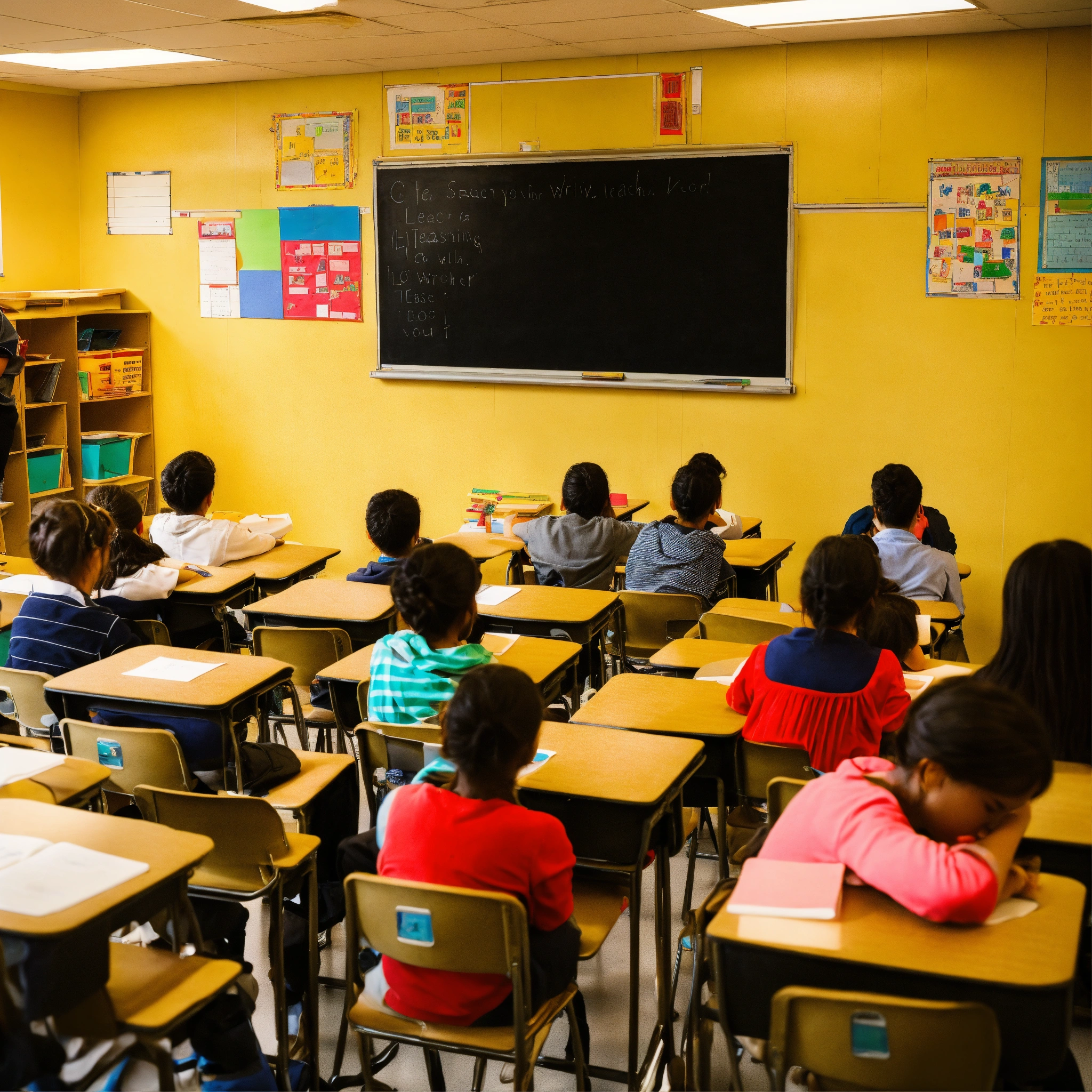 lexica-a-photo-of-a-classroom-with-students-sitting-in-rows-the