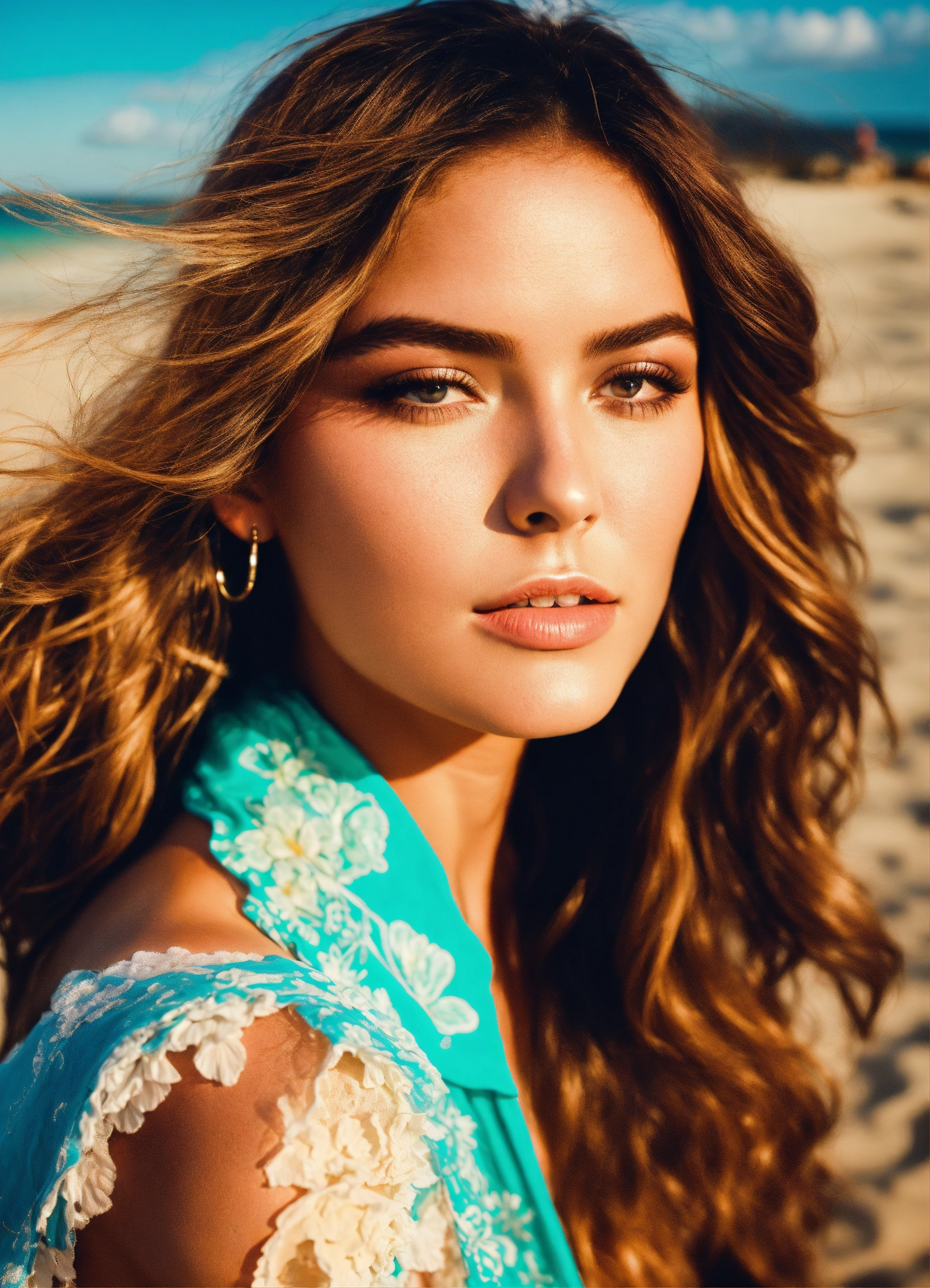 Lexica - Portrait of beautiful latin fashion model, dreamy, photoshoot ...