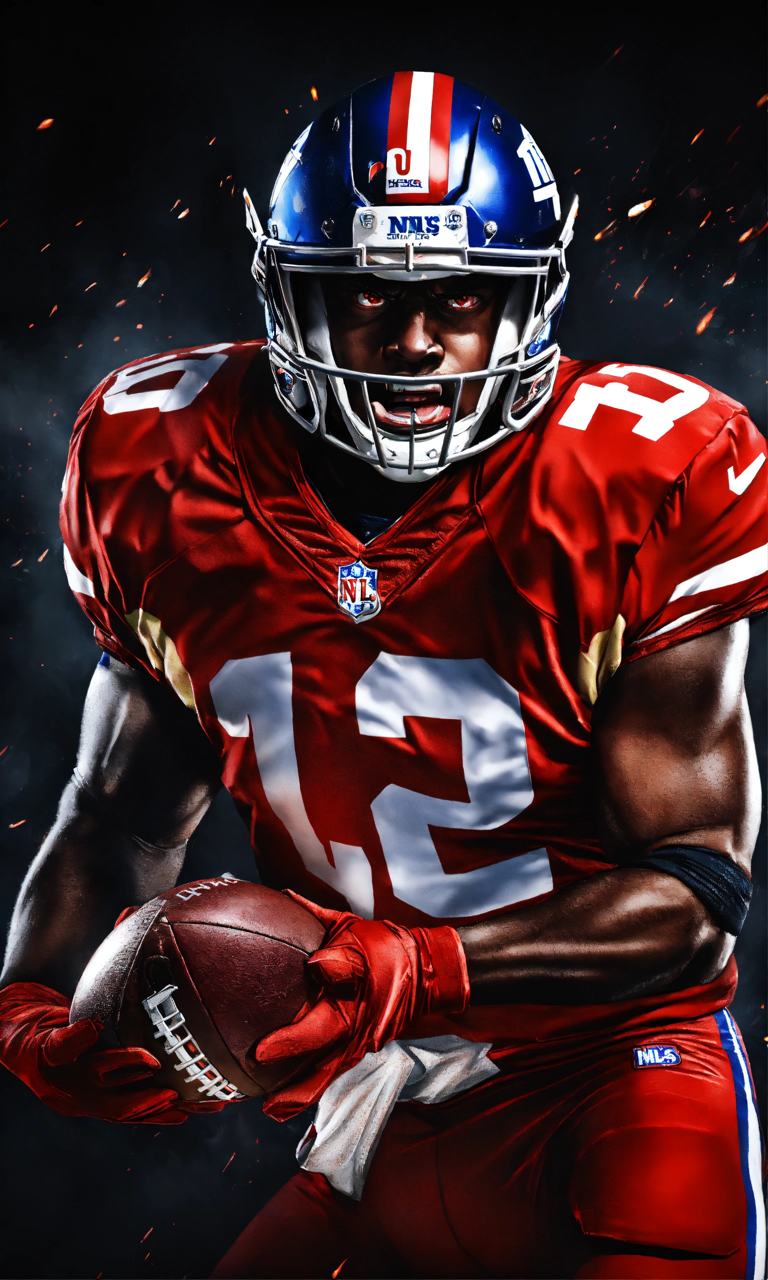 Lexica - High end aggressive nfl football player, photography, dramatic ...