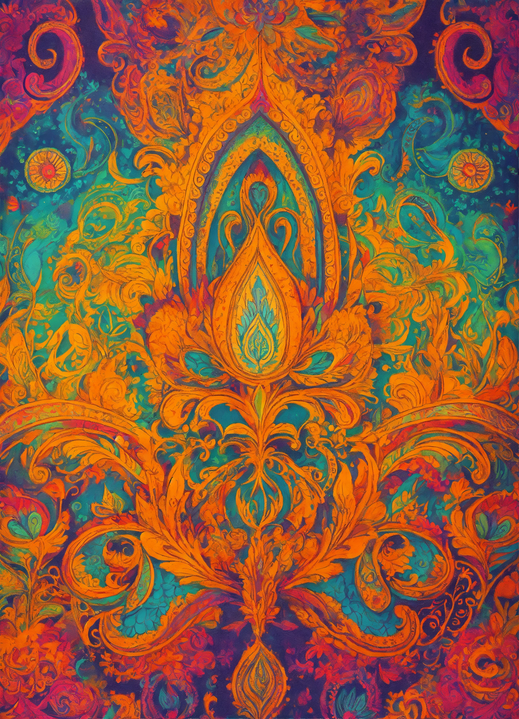 Lexica - Tattoo style INK DRAWING MYSTICAL and magical paisley pattern ...