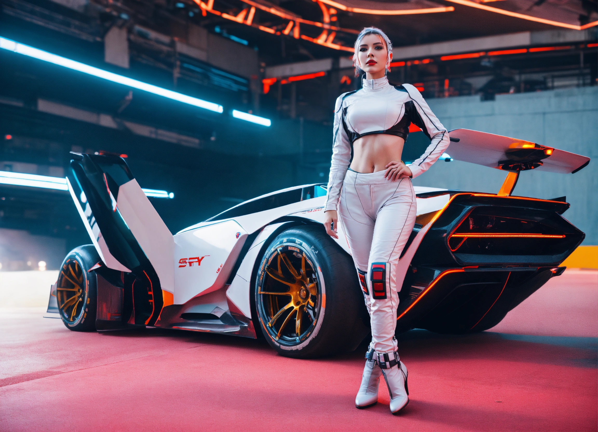 Lexica - Full body Photo, Cyberpunk Dream girl, futuristic cyber race ...