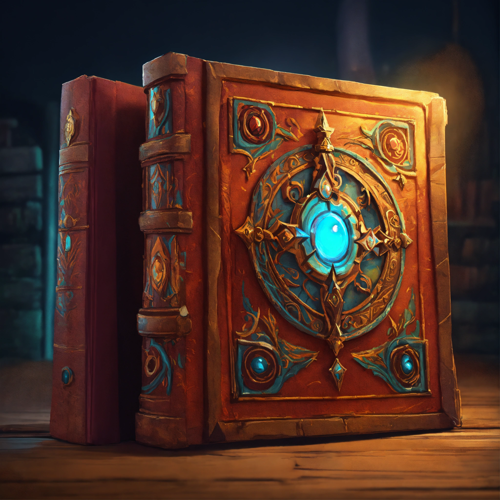 Lexica - Closed book of sorcery, isolate object, volumetric cartoon oil ...
