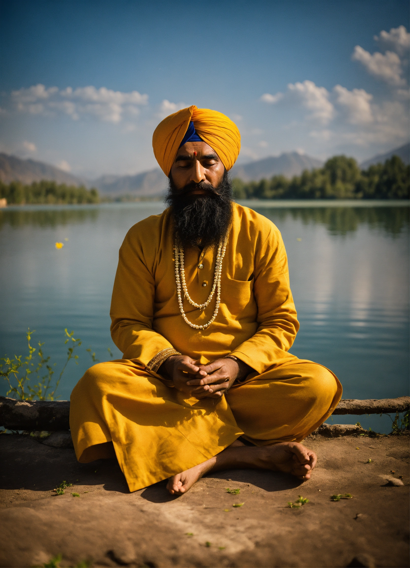 Lexica - Gursikh man sitting chanting Name of god with every breath,in ...