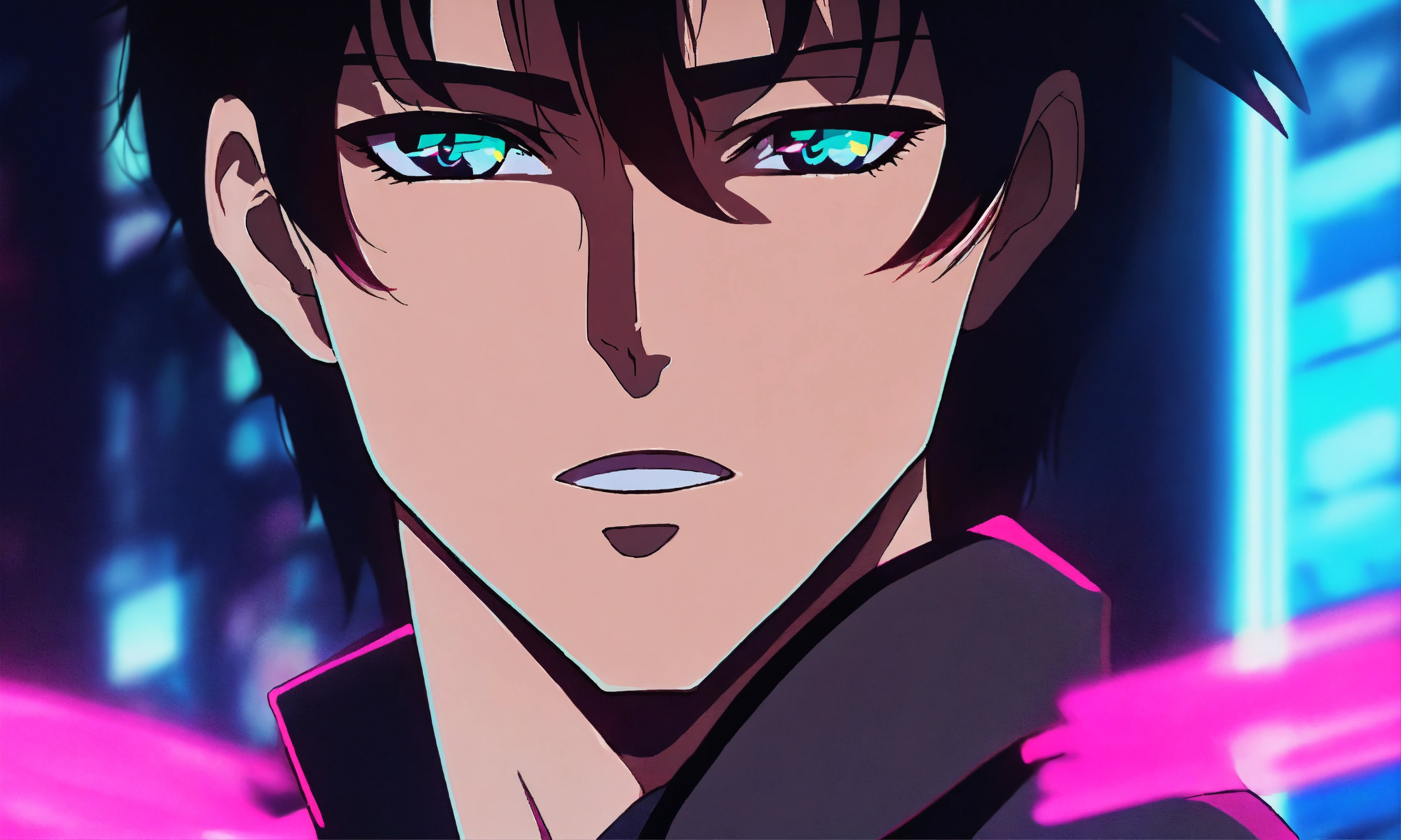 Lexica 80s Anime Style Closeup Of Man With Dark Hair Feeling