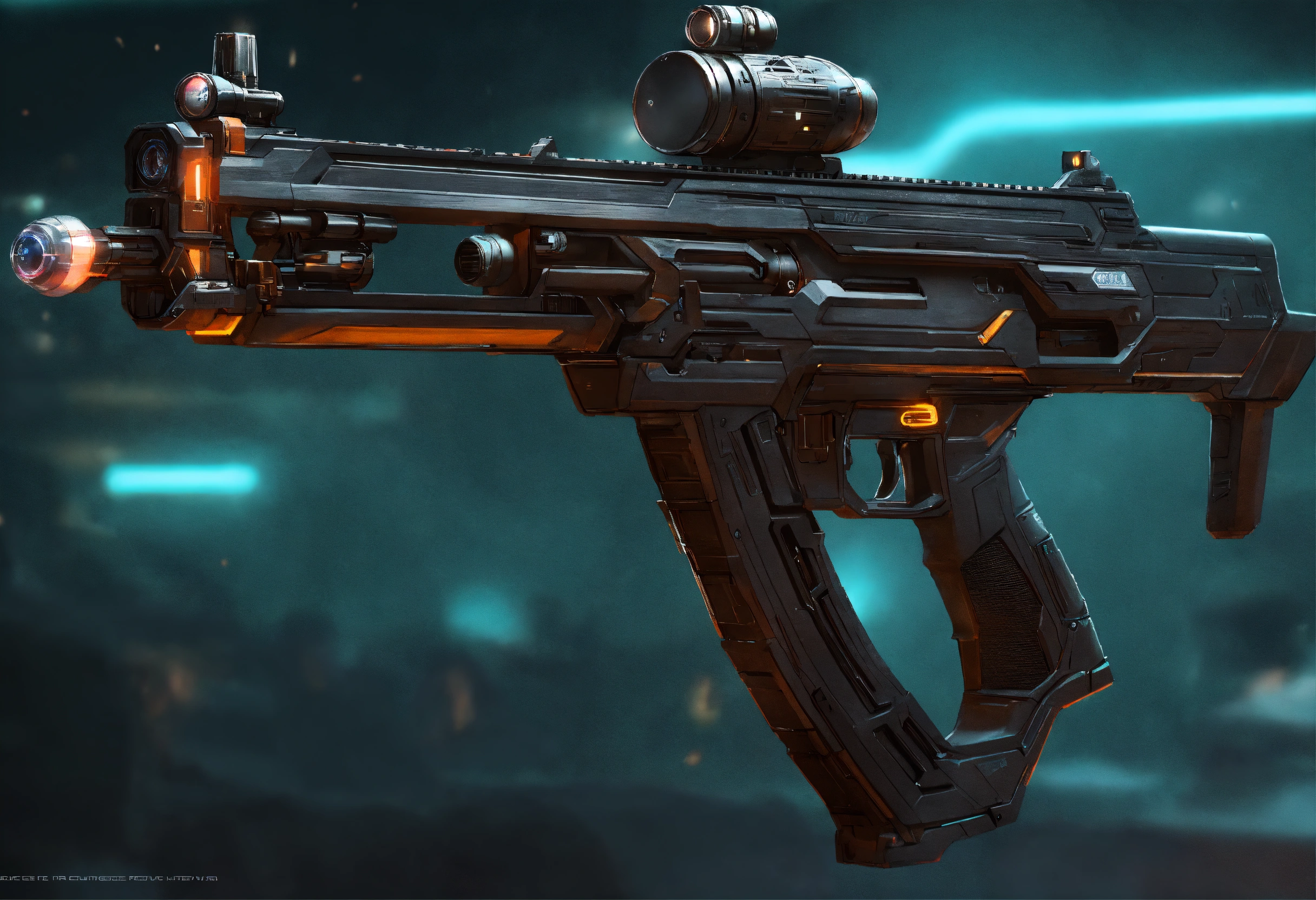 Lexica - Side view of the full image of a black sci fi energy rifle, HD ...