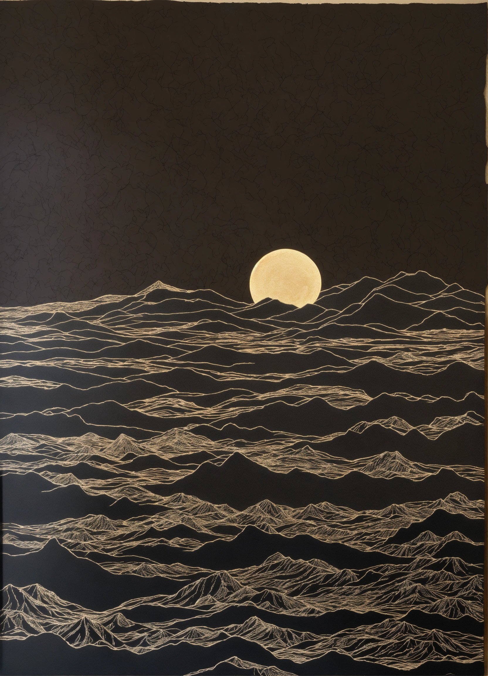 Lexica - Mid night black rough paper shadows
