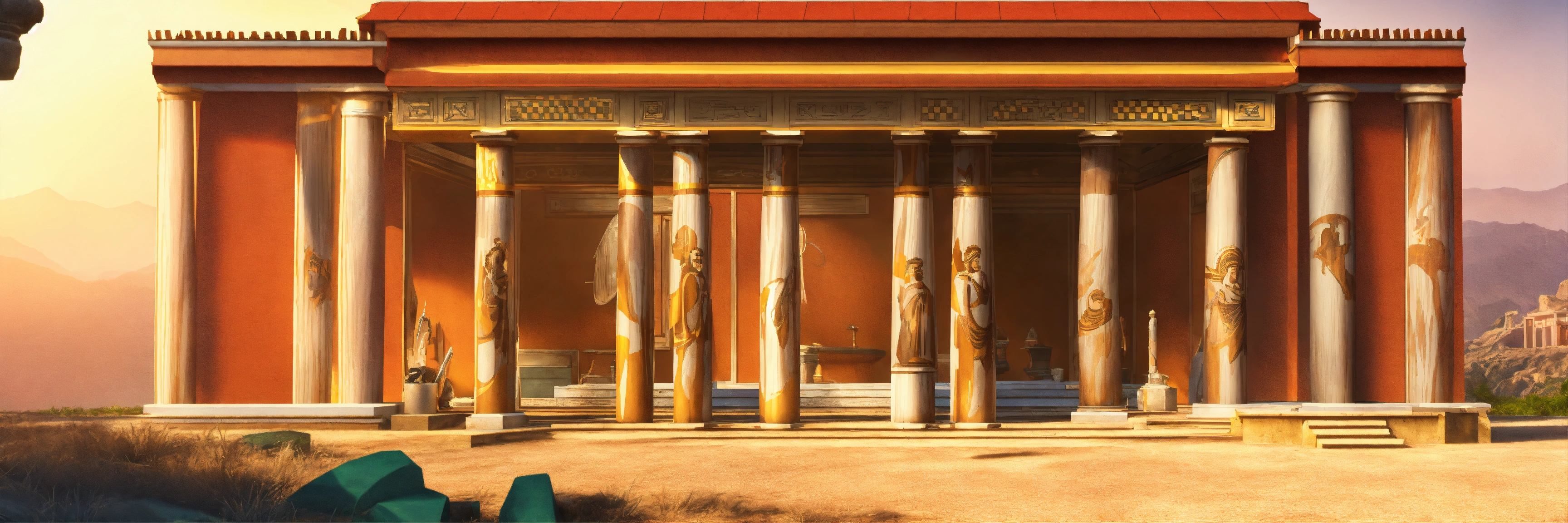 Lexica - Create app UI for ancient greek game 3d UI running game