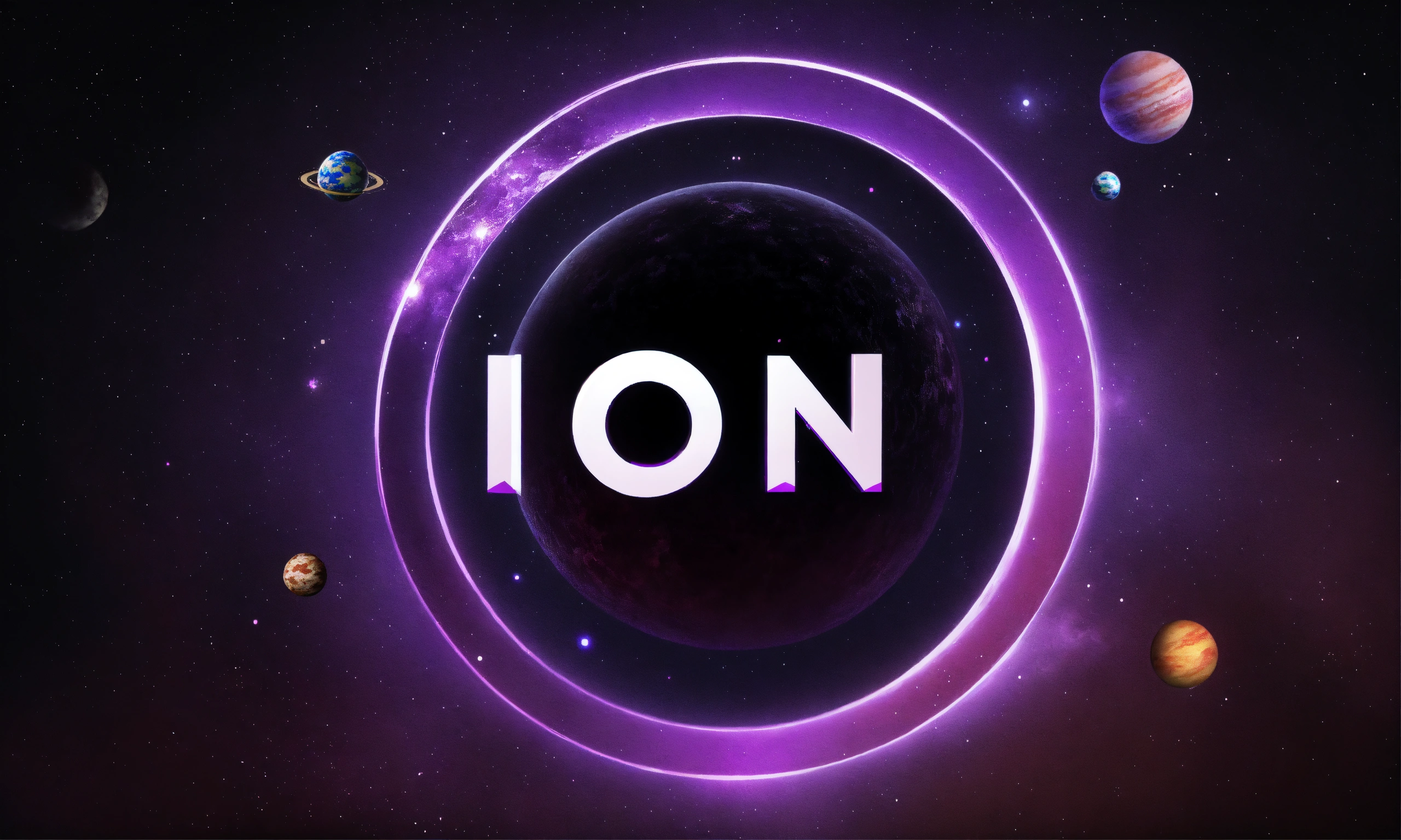 Lexica - A logo with a plain black background, that says ION with the ...