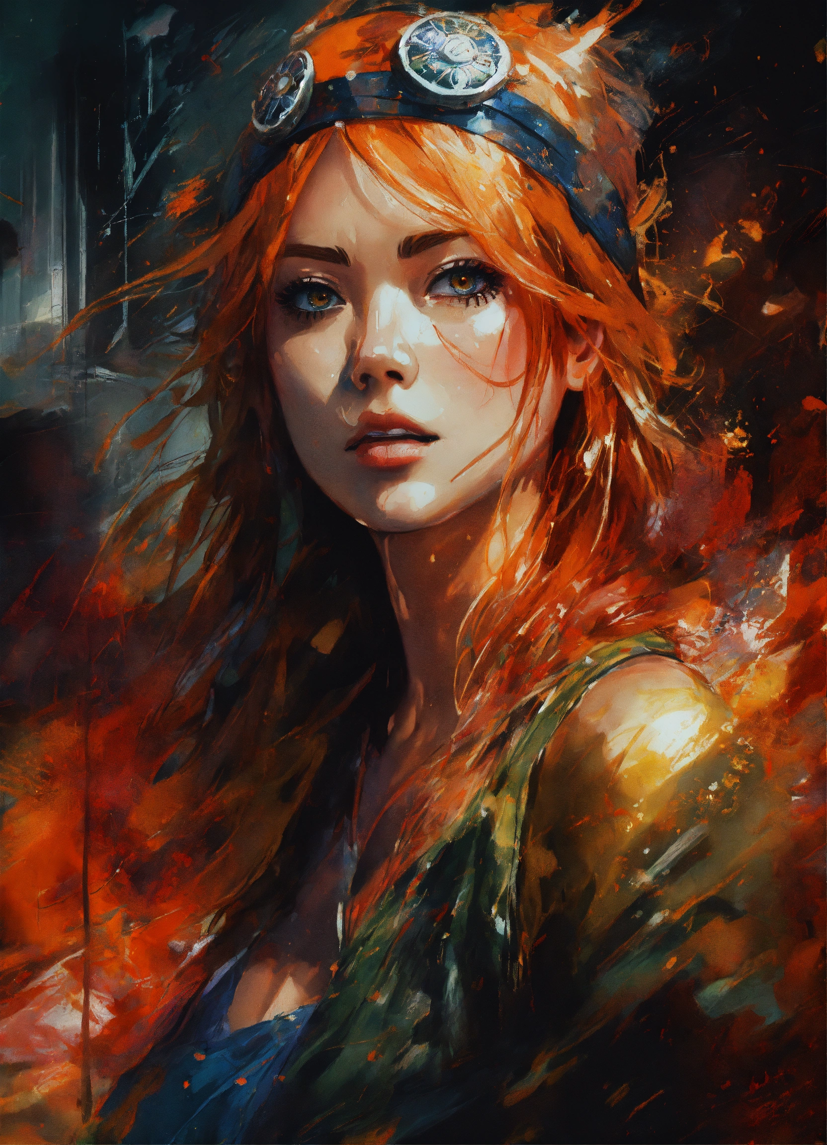 Lexica - A ultra realistic poster of Nami from one piece in the red ...