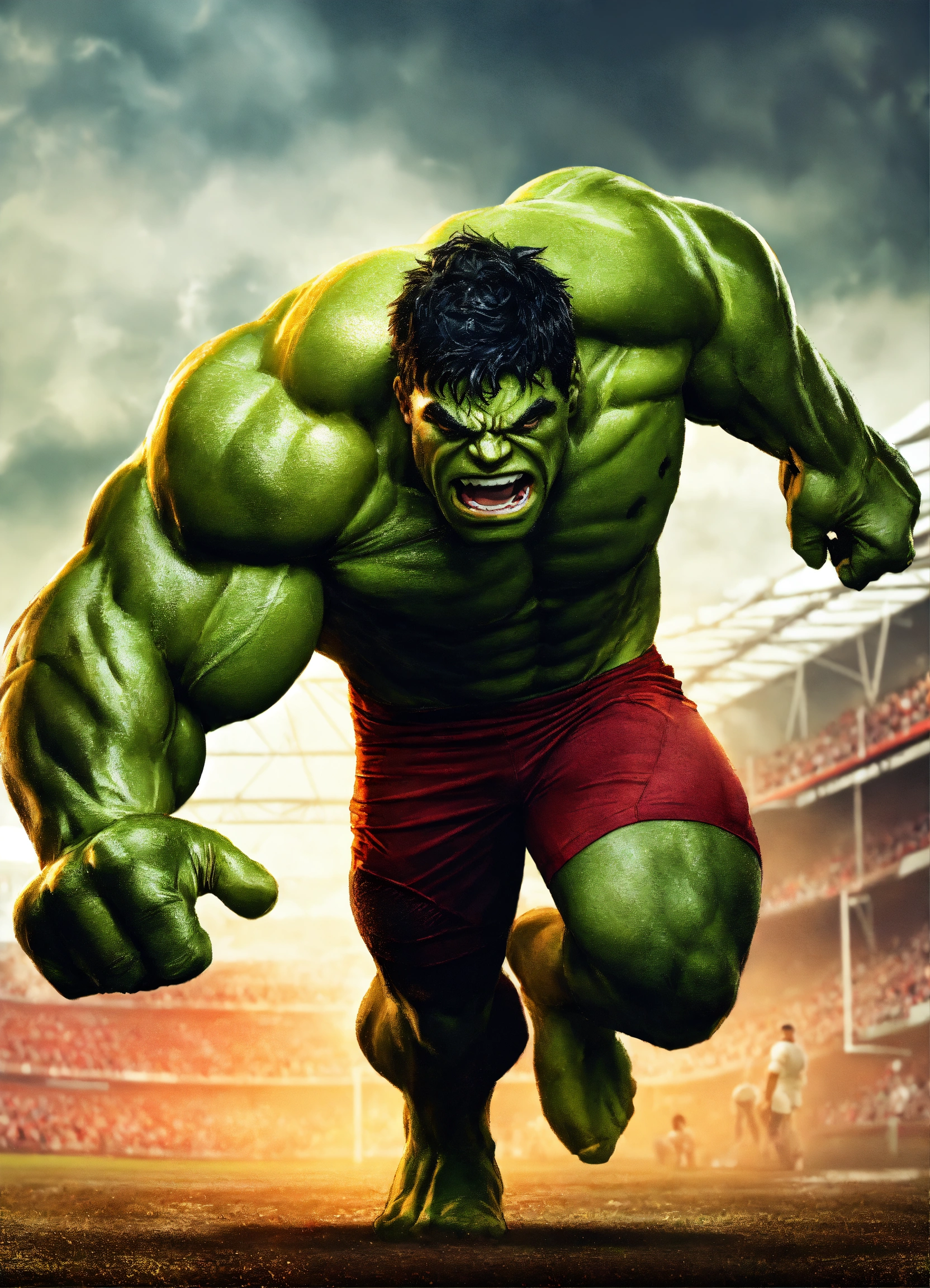 Lexica - Hulk as a player football at the fild