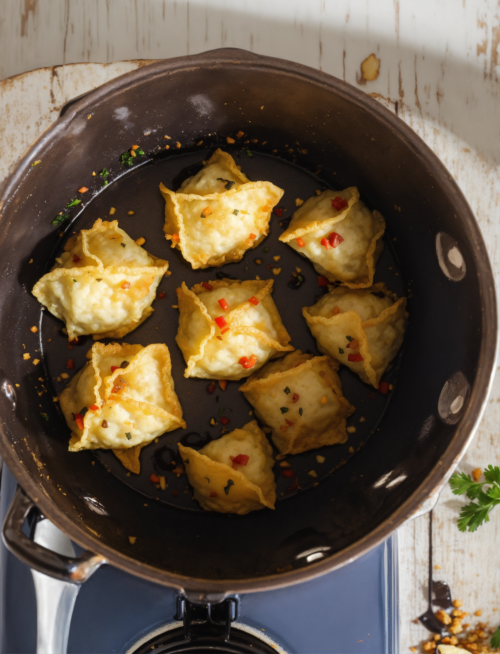 Lexica - Very Cartoony carribean crispy cartoon Fried dumplings dancing ...