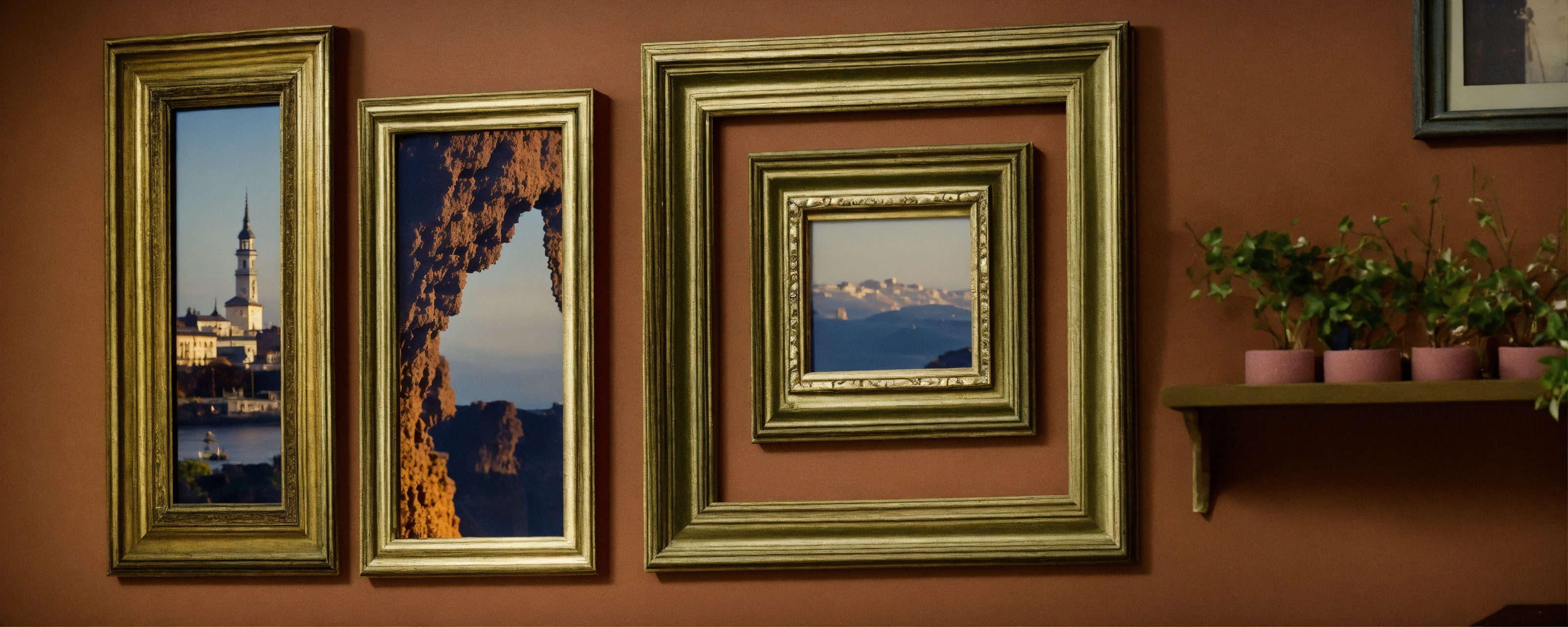 Lexica Five Picture Frames On A Wall