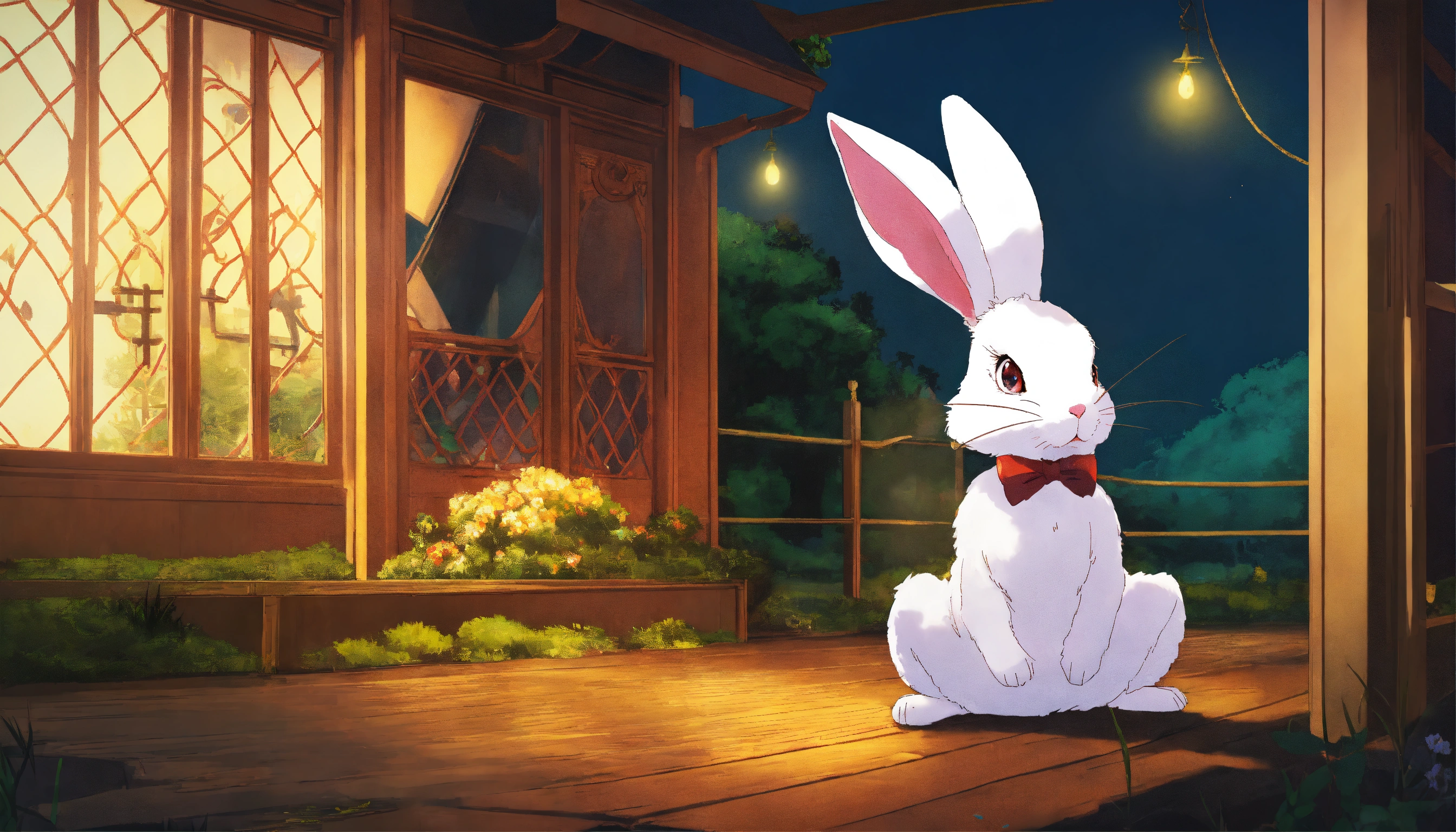 Lexica - An anime-style white rabbit