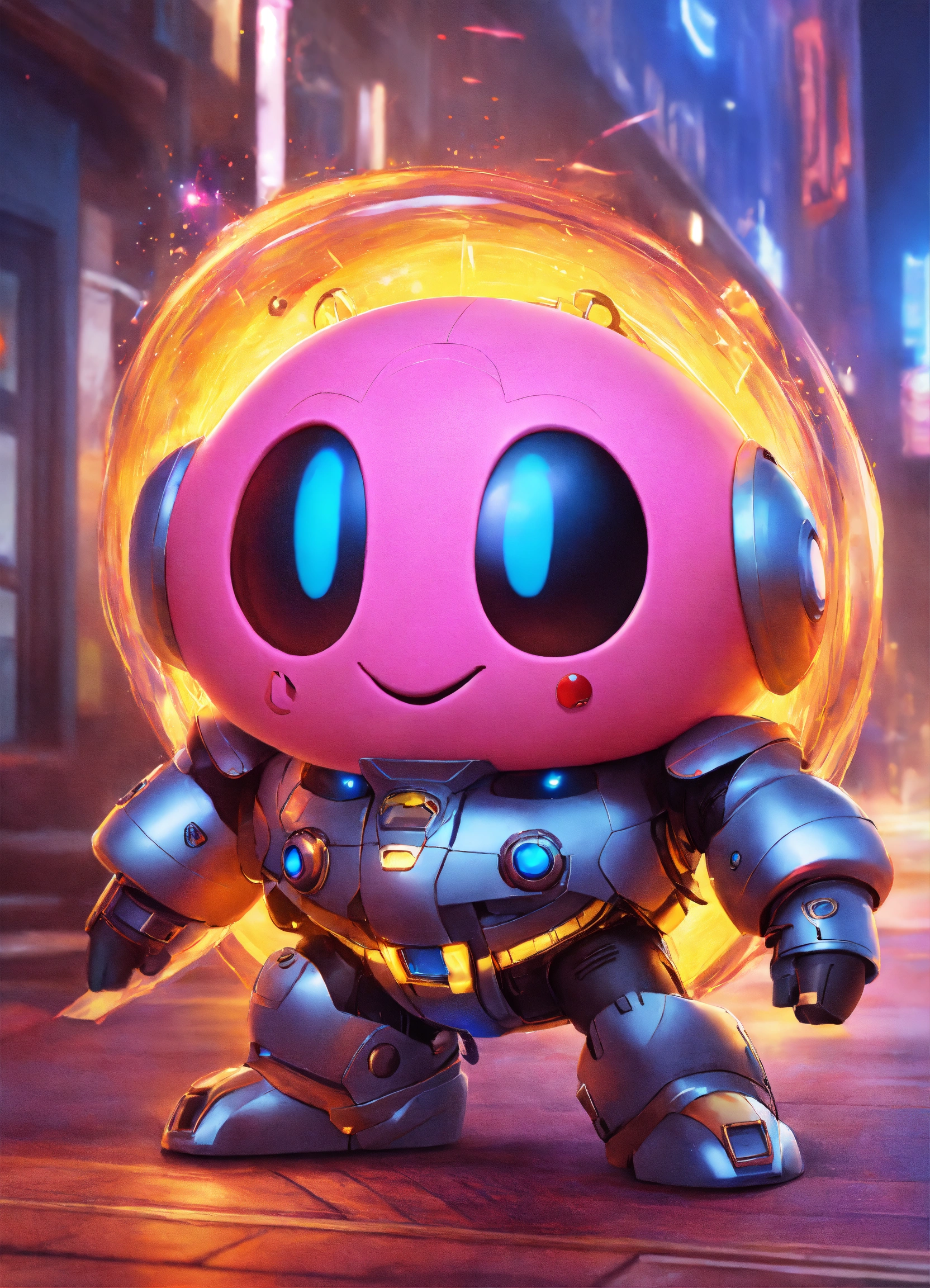 Lexica - A real photo of Cute Cyber Kirby