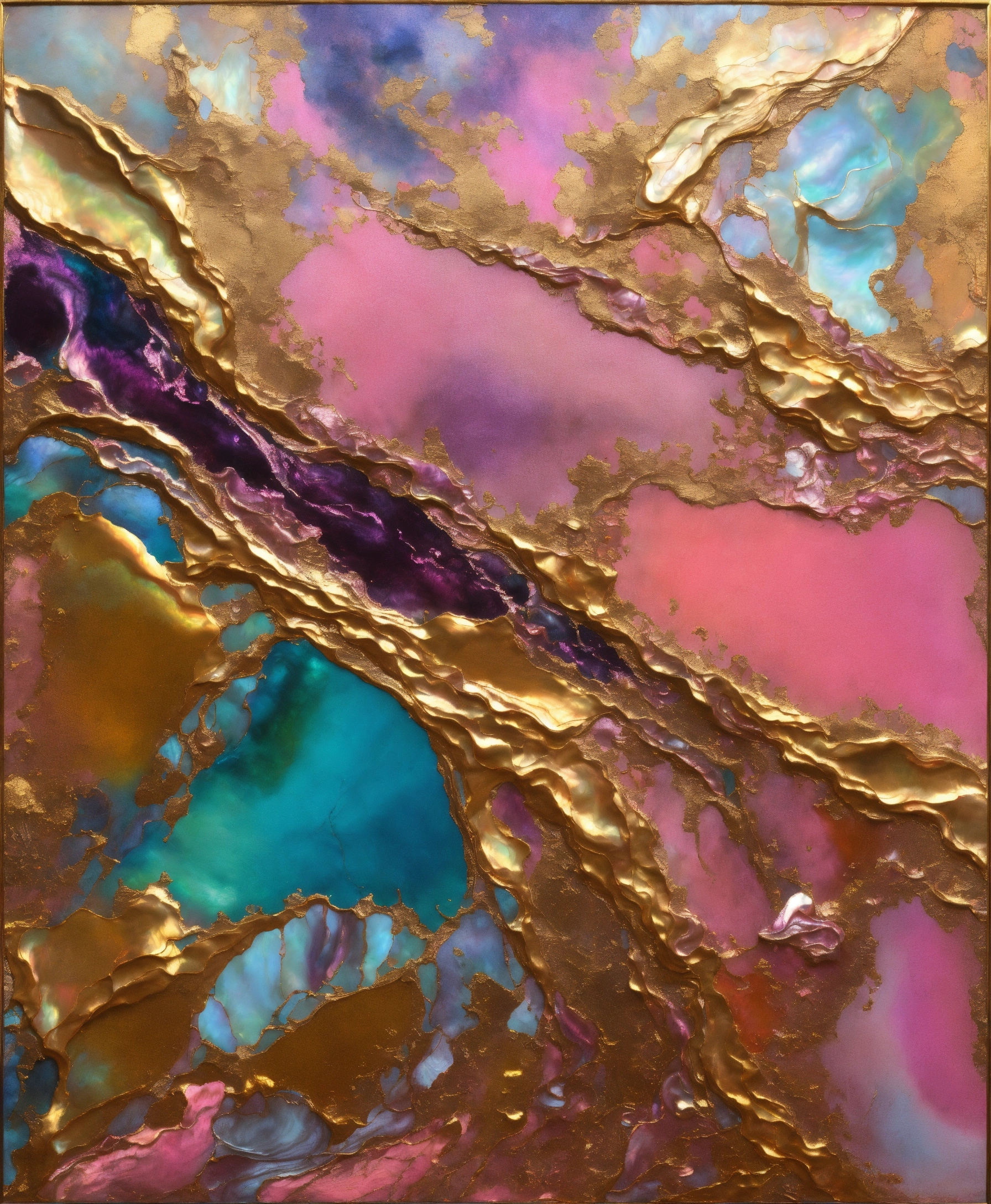 Lexica - Colorful abstract painting oil and water complex complicated ...