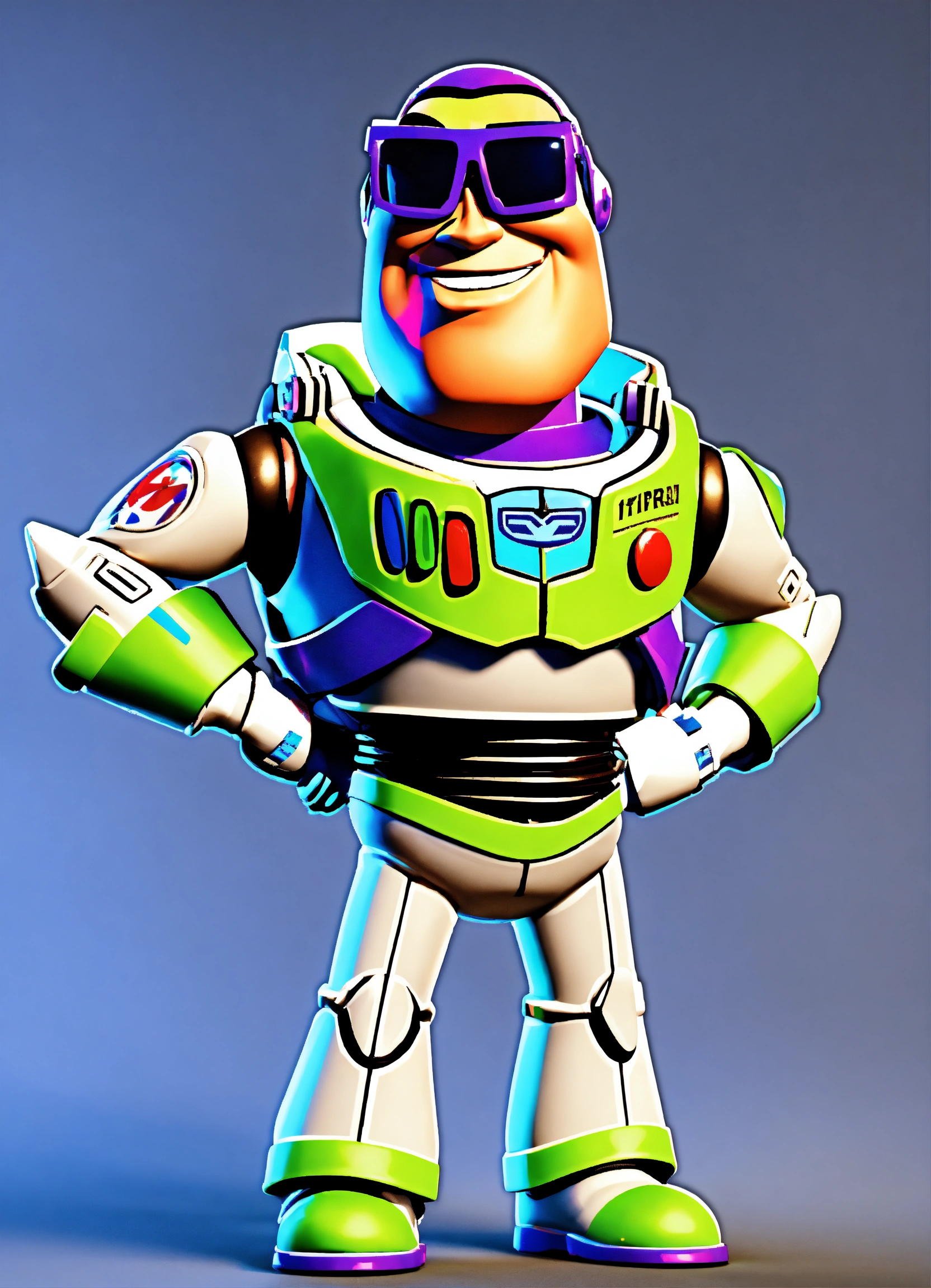 Lexica - 3D model, buzz lightyear dressed in trendy hip-hop attire ...