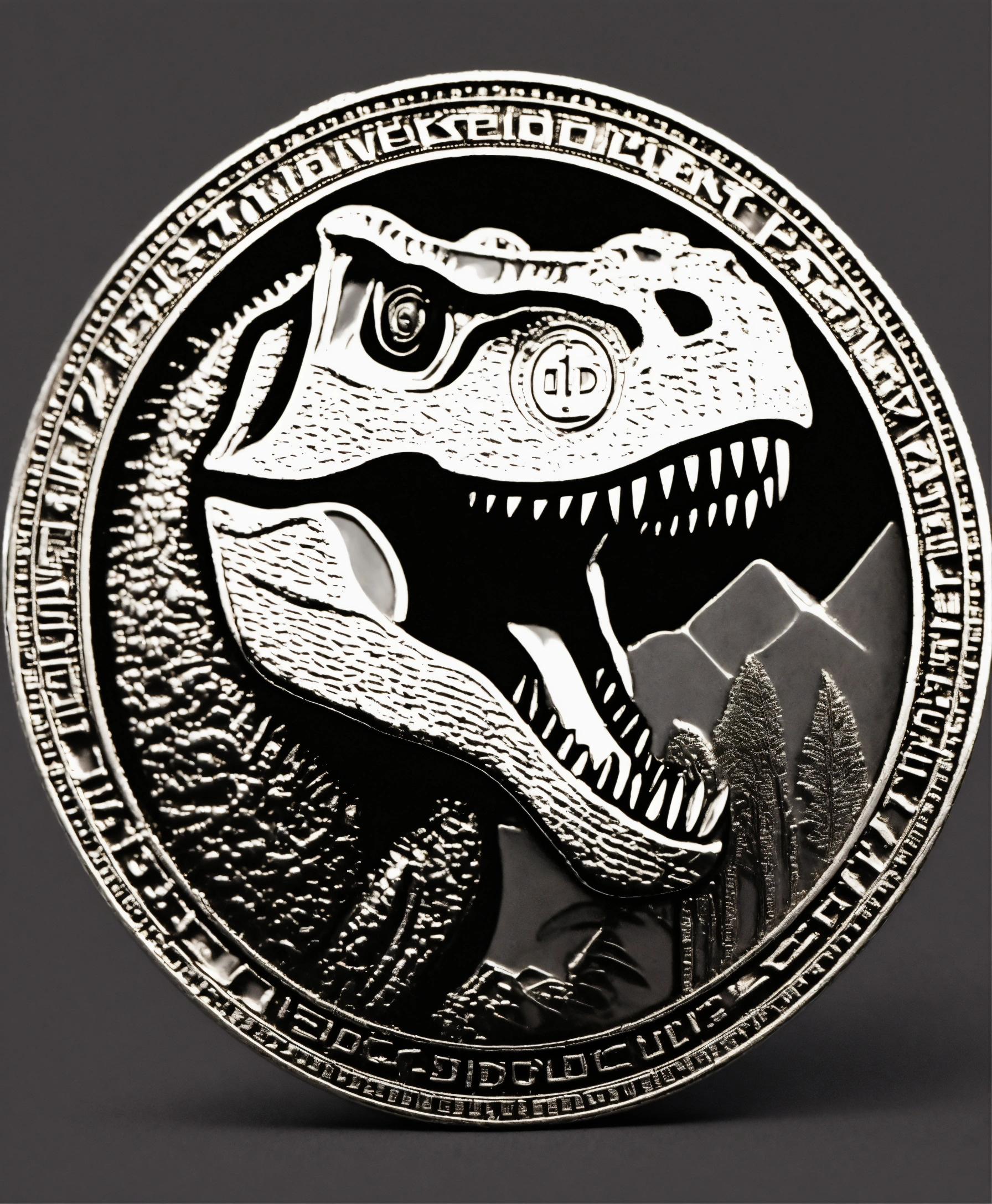 Lexica - A simple, silver image of a Bitcoin in the center of which you ...