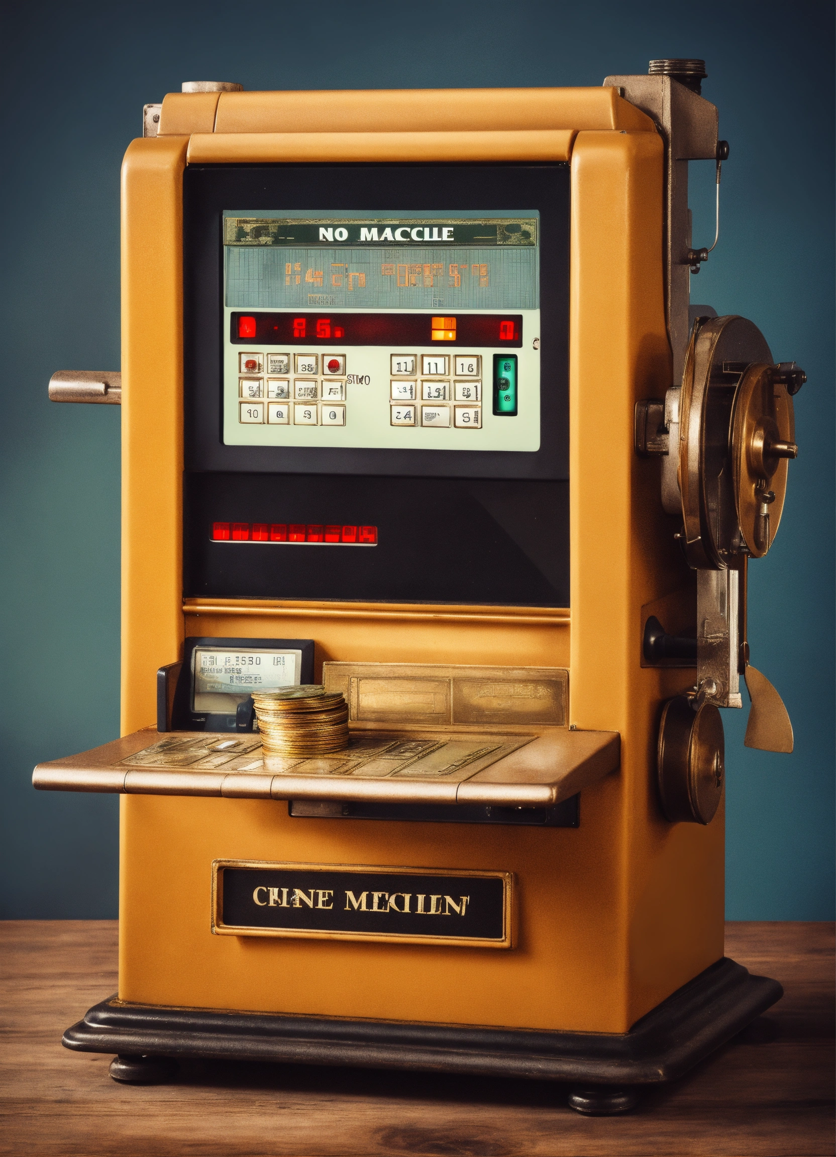 Lexica - Retro simple machine that accepts money and shows a digital ...