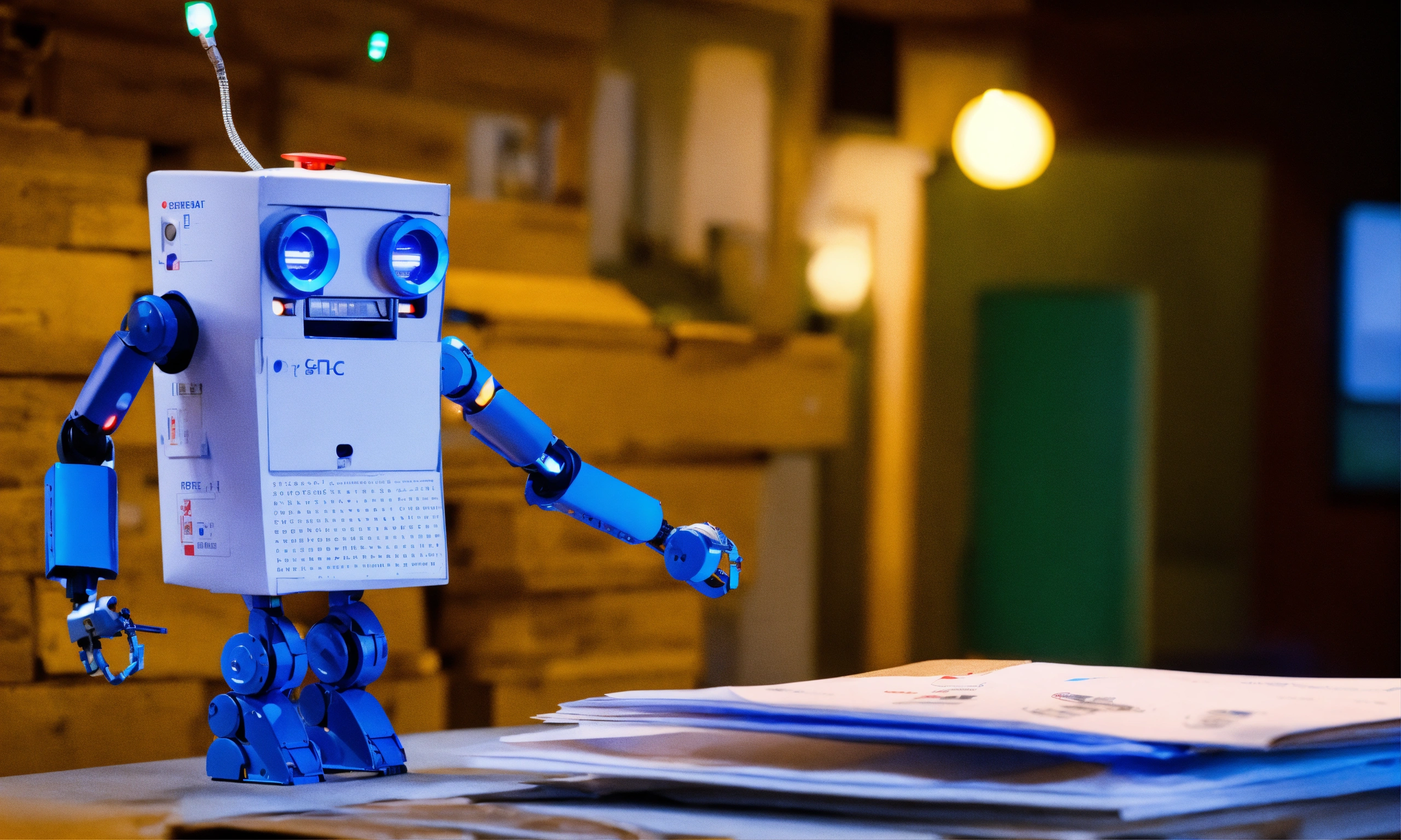 Lexica - Robot talking to paper