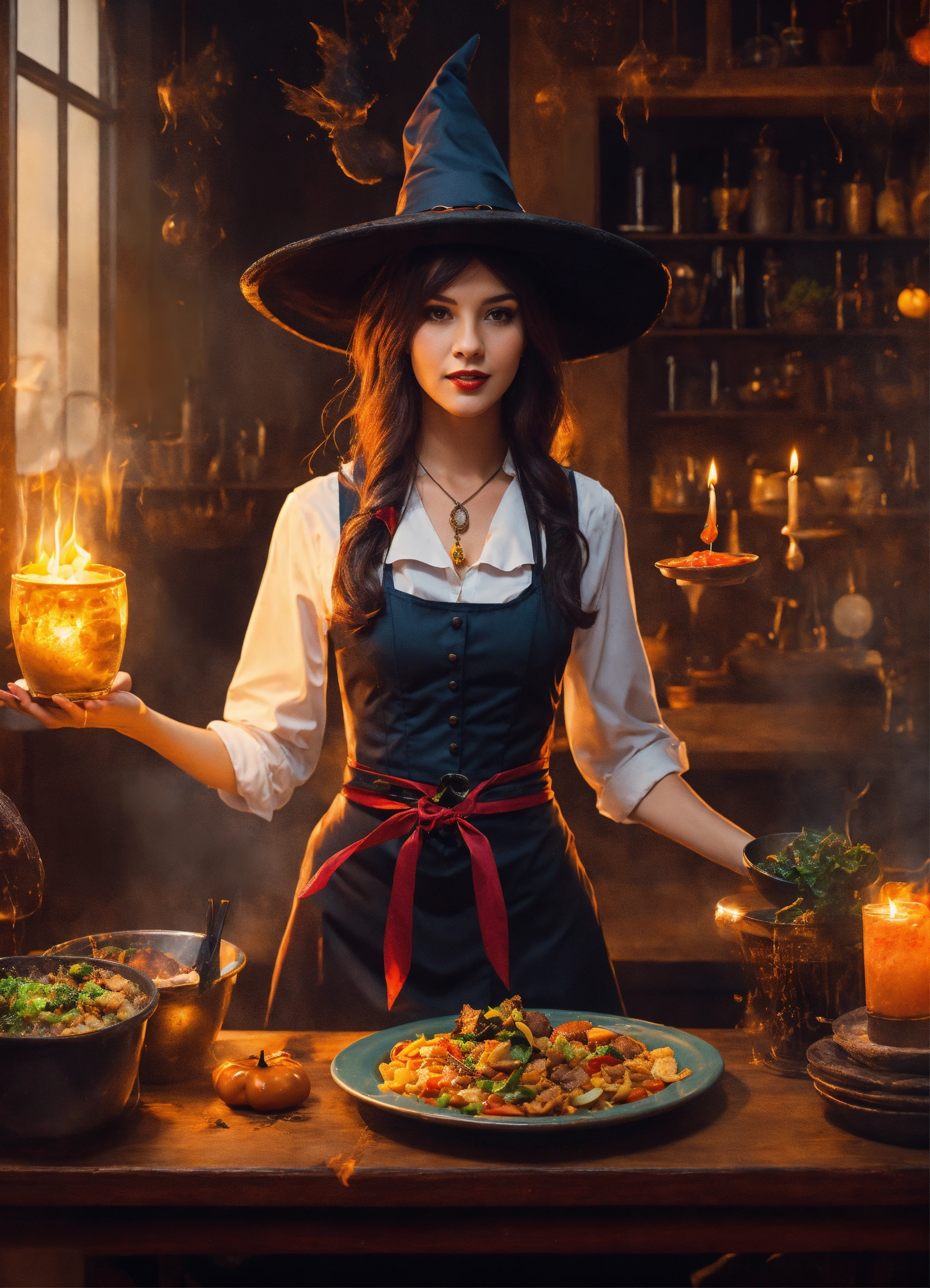 Lexica - Witch waitress putting a spell on you while you order your meal