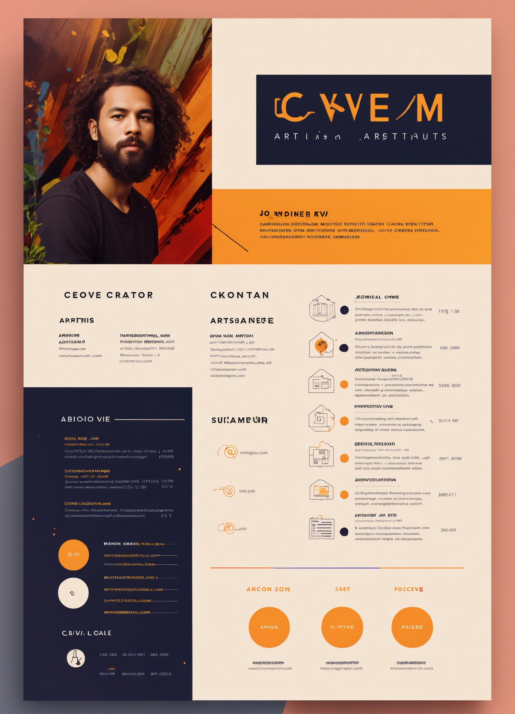 Lexica - Creative motion Graphics artist resume , UI/UX CV Design