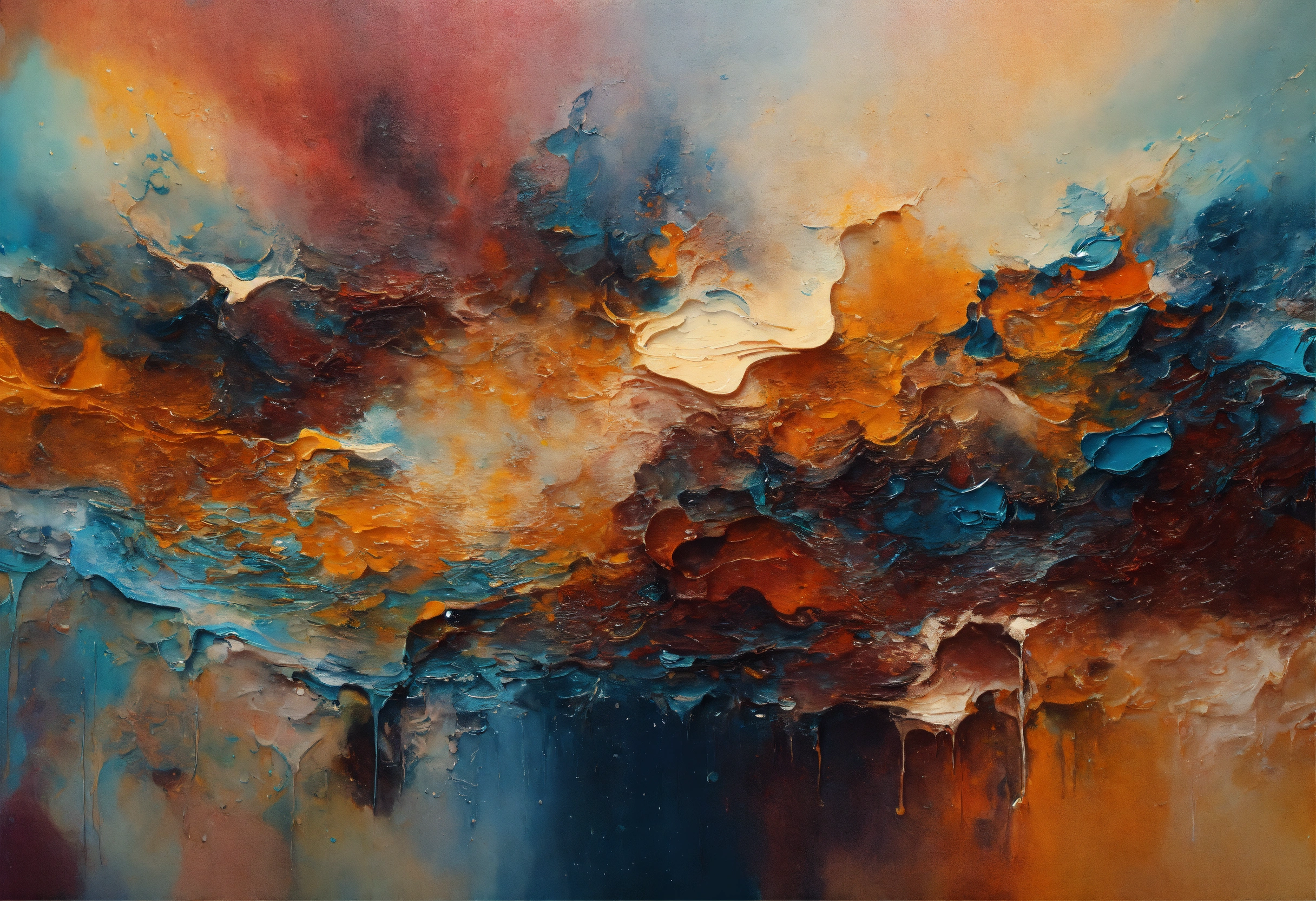 Lexica - Abstract painting done in dutch pouring style with texture and ...