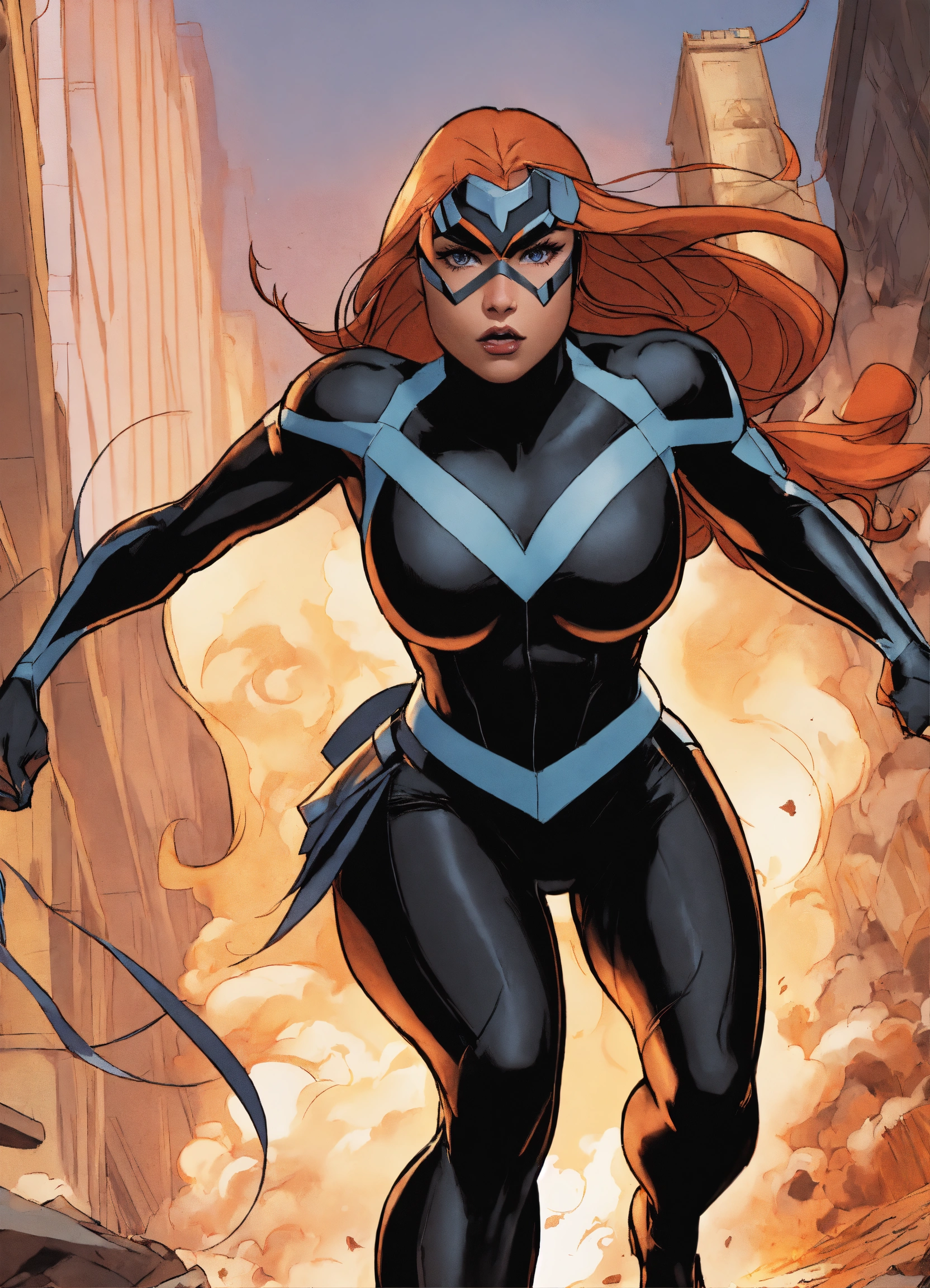 Lexica - Marvel Auran girl from inhumans tv show animated in action ...