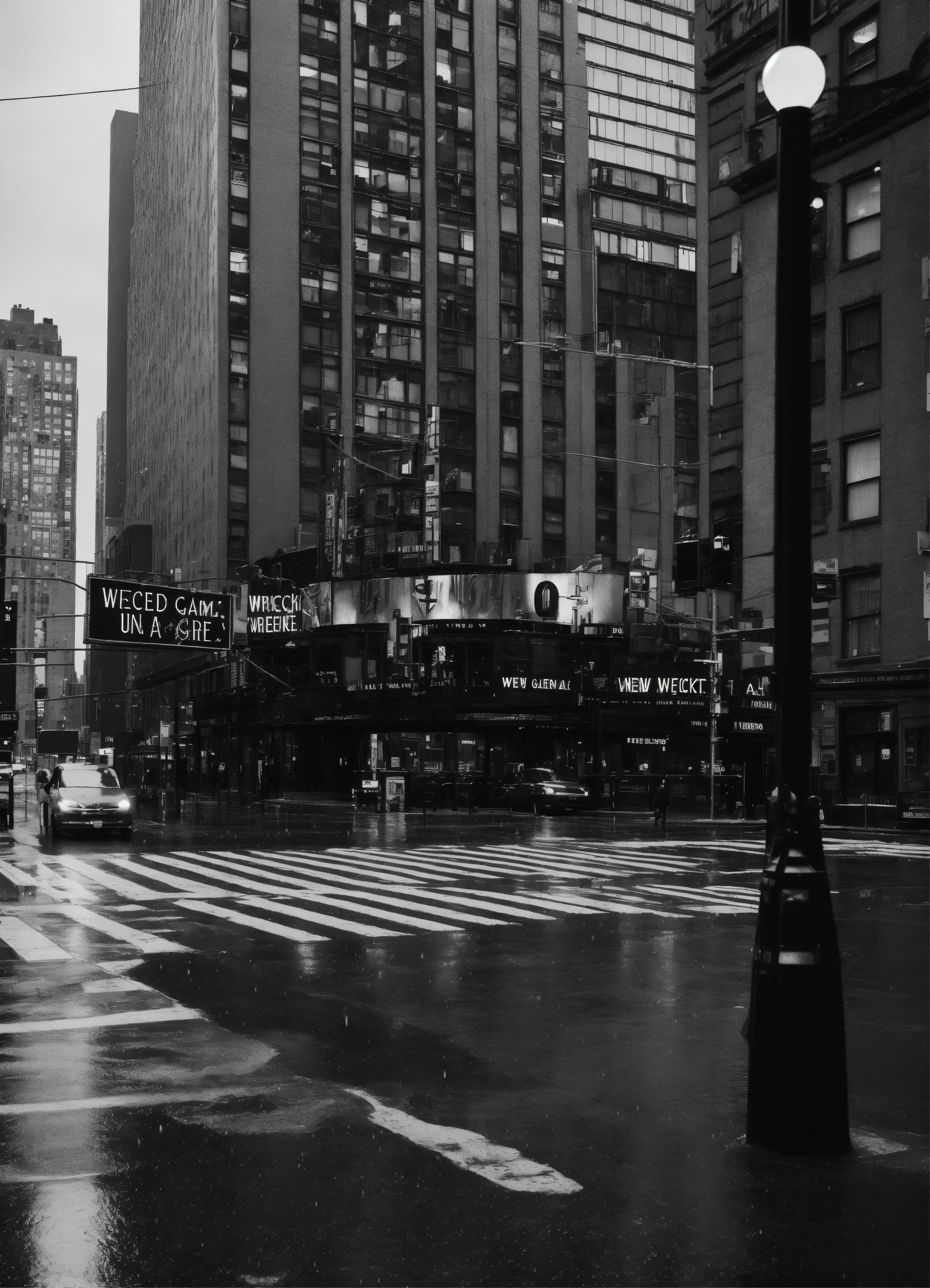 Lexica - Un letrero con la palabra Wicked Game en New York en blanco y ...