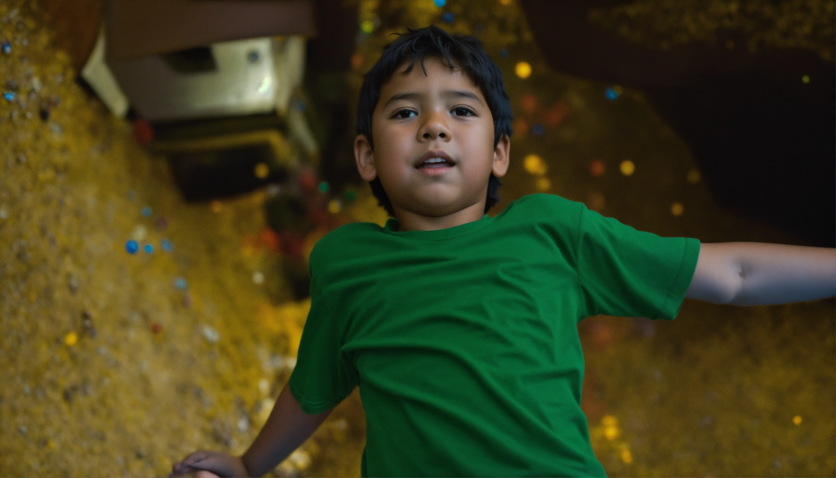 Lexica - 5 year old Hispanic boy in a green tee shirt whole body ...