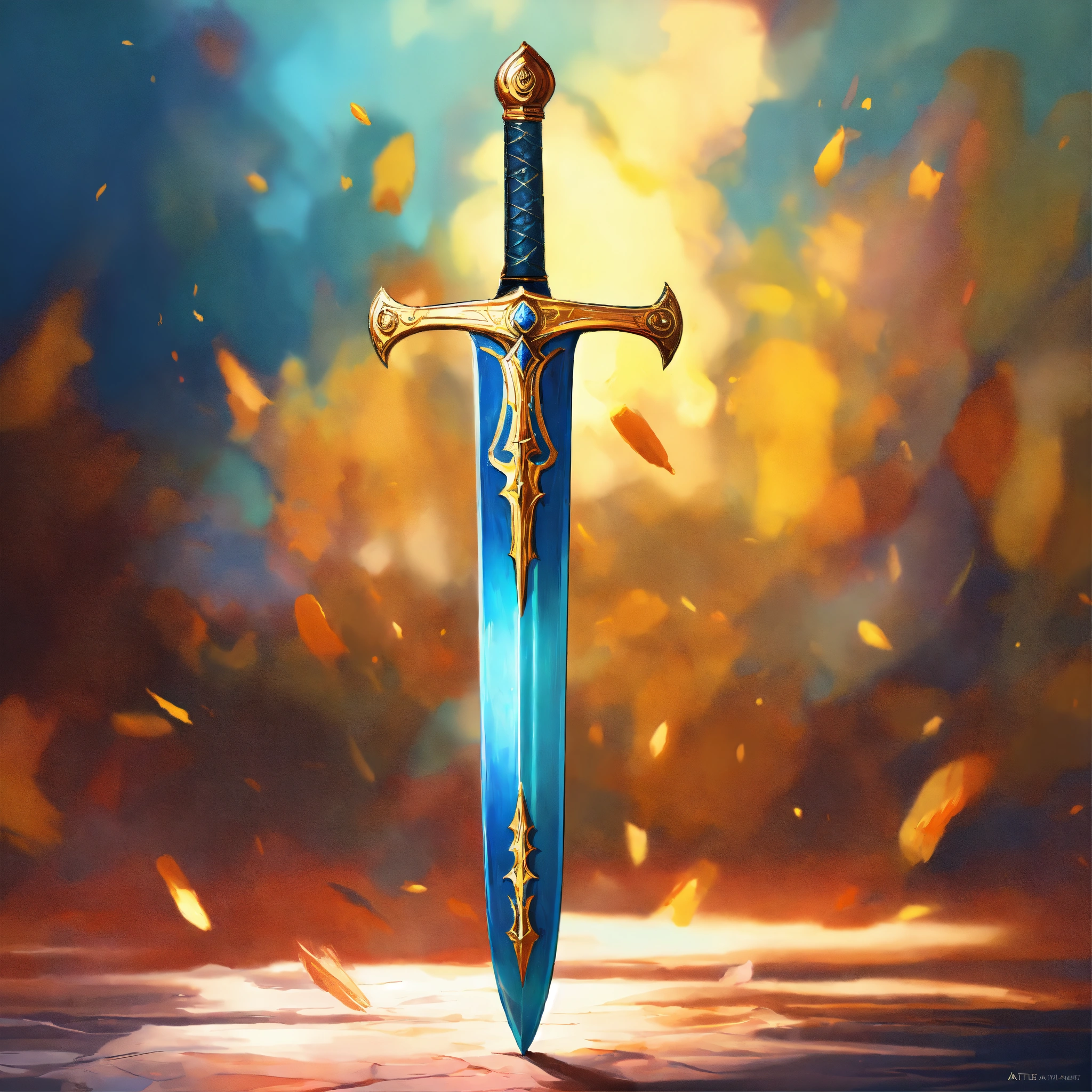 Lexica - Sword, oil paint, single prop, isolate object, 2D illustration ...