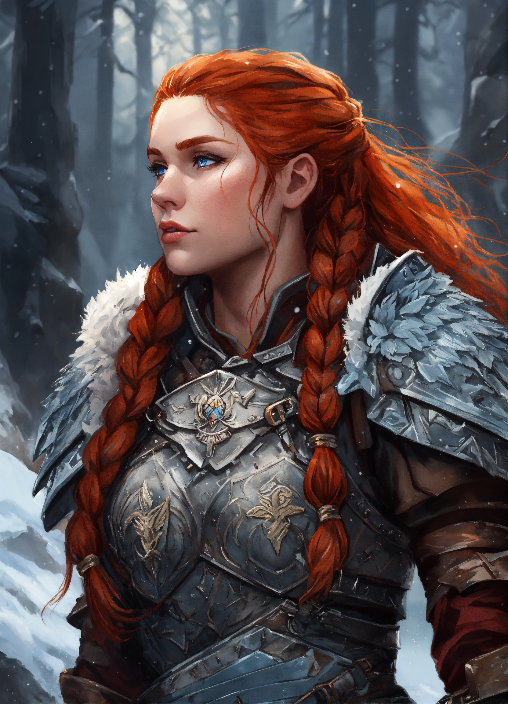 Lexica - A strong rugged woman in intricate armor, highly detailed ...