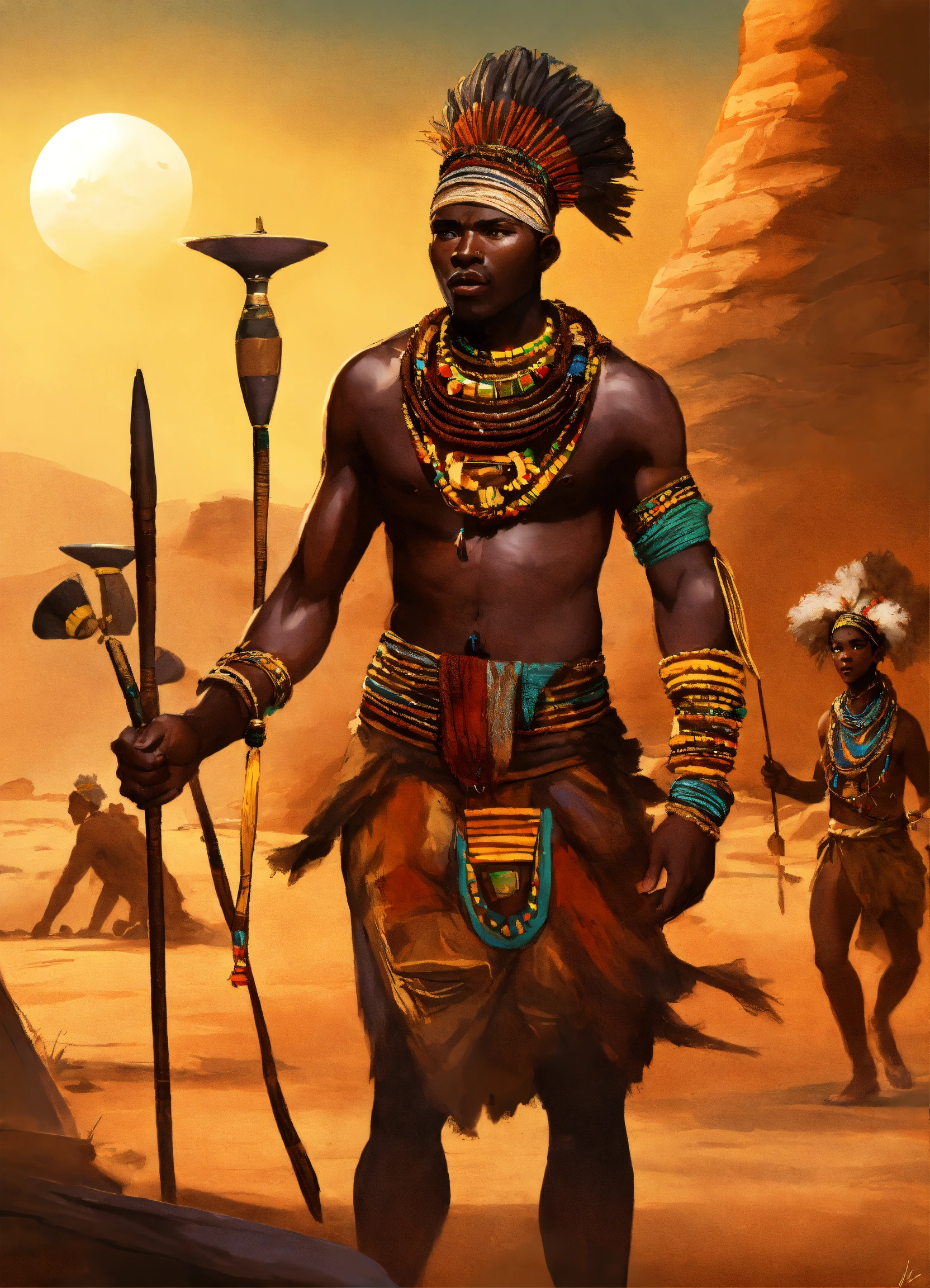 Lexica - An african tribe, concept art