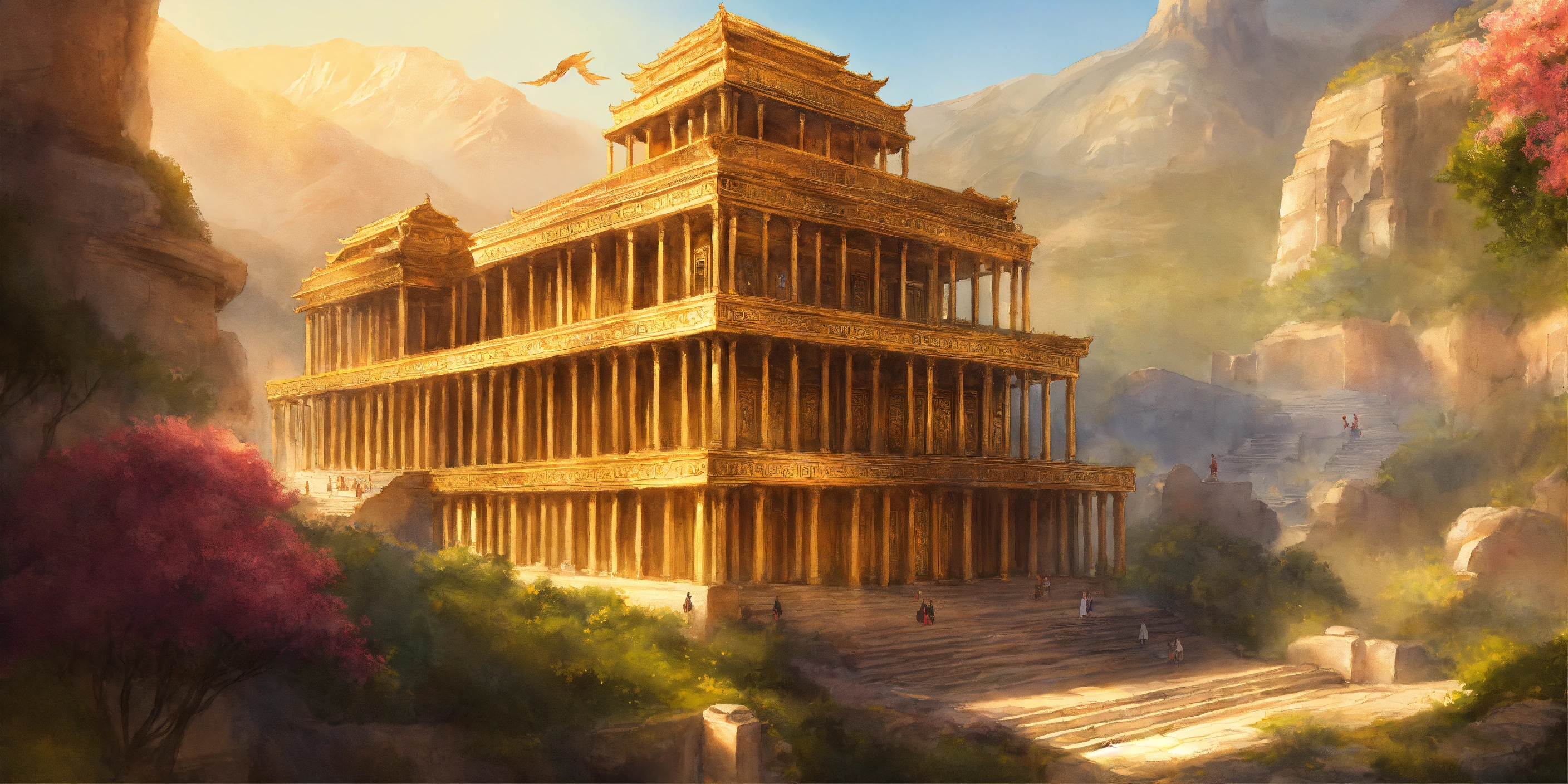 Lexica - In the ancient Greek city, high atop a serene hill, stands the ...
