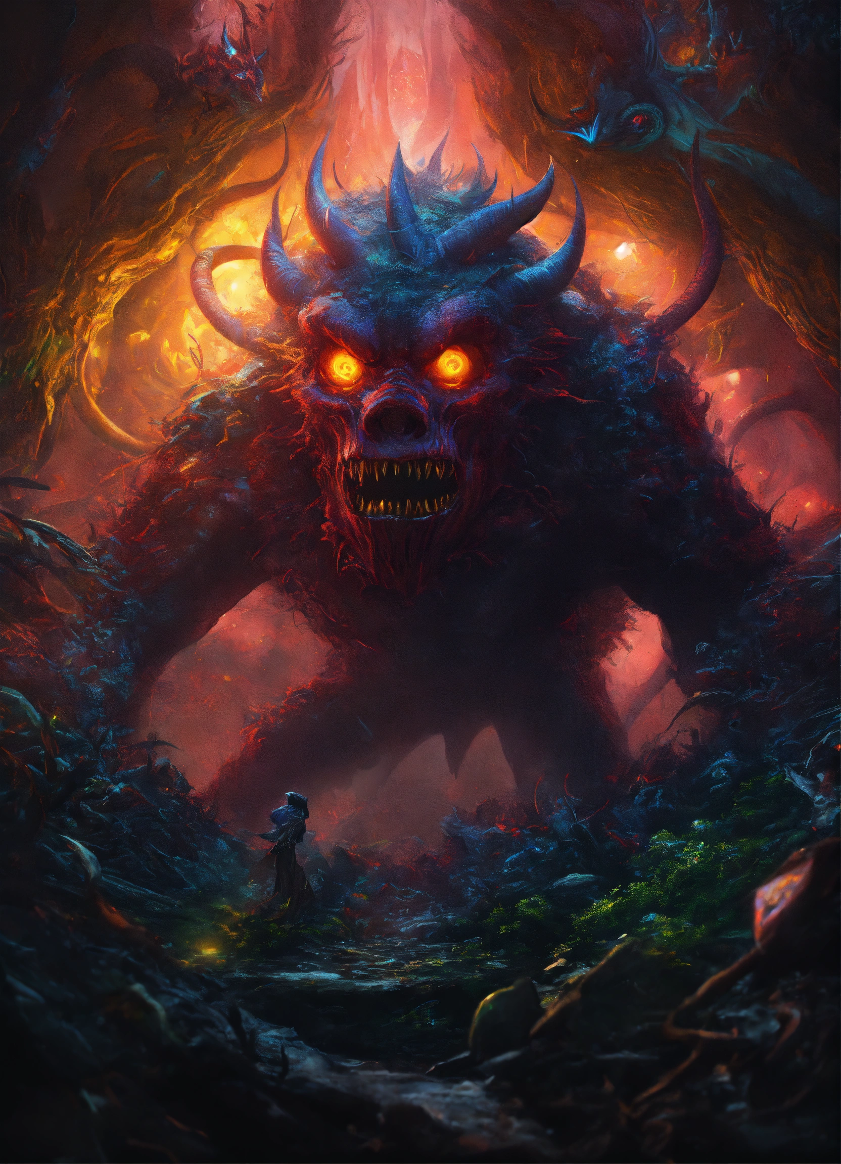 Lexica - Dark monsters, digital painting, digital illustration, digital ...